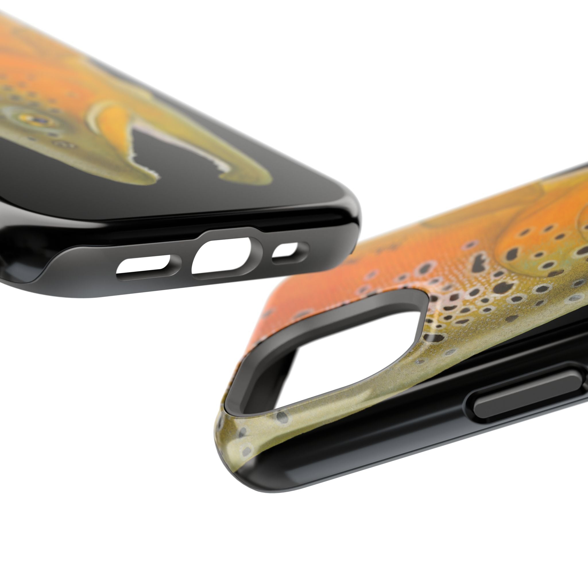Brown Trout 2 Black MagSafe iPhone Case