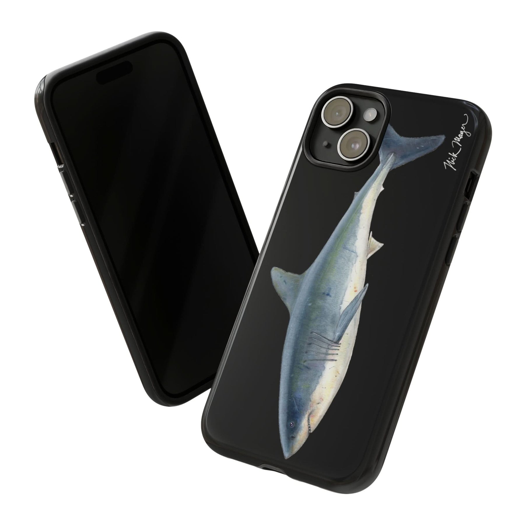 Great White Shark Black iPhone 15 Case