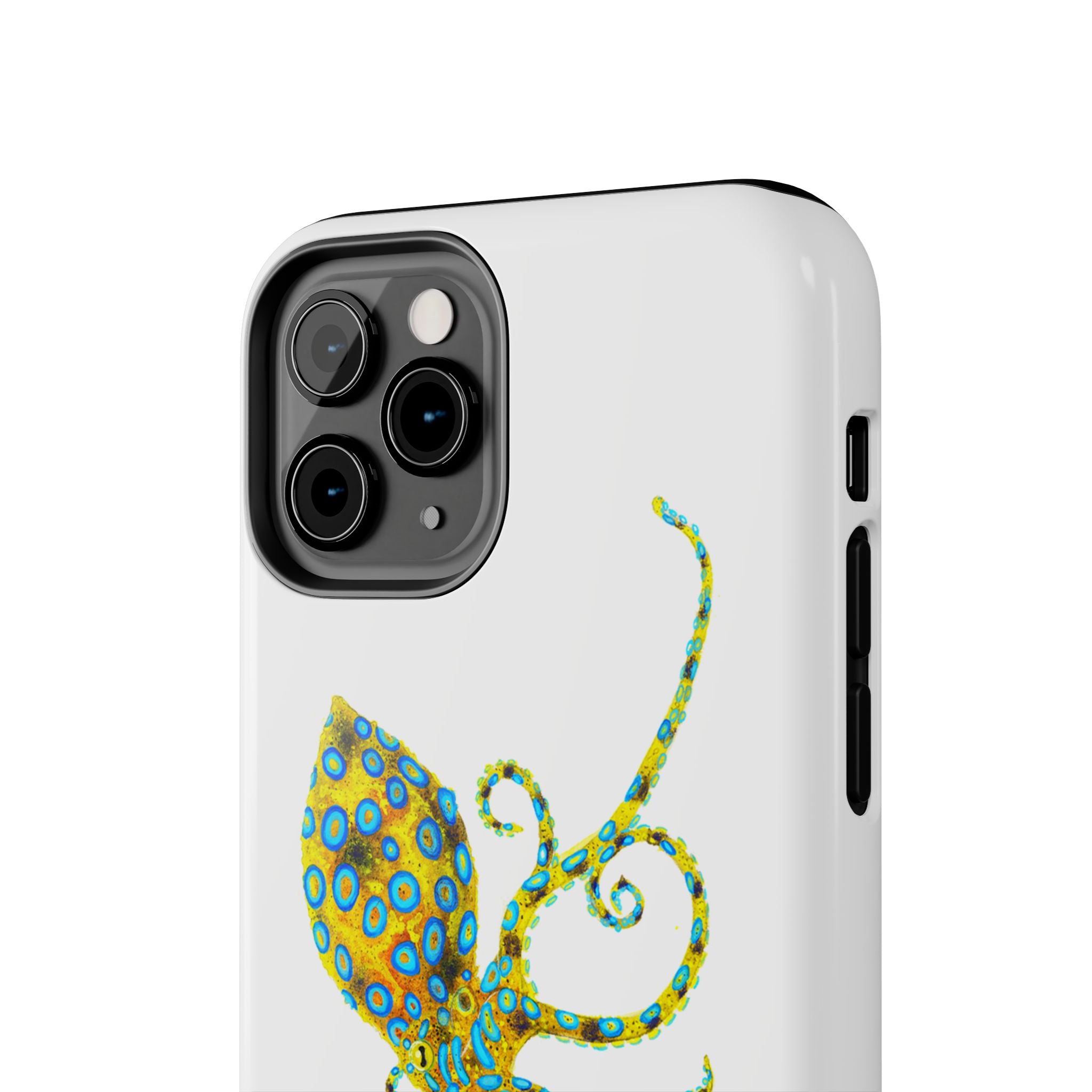 Blue Ringed Octopus White Phone Case (iPhone)