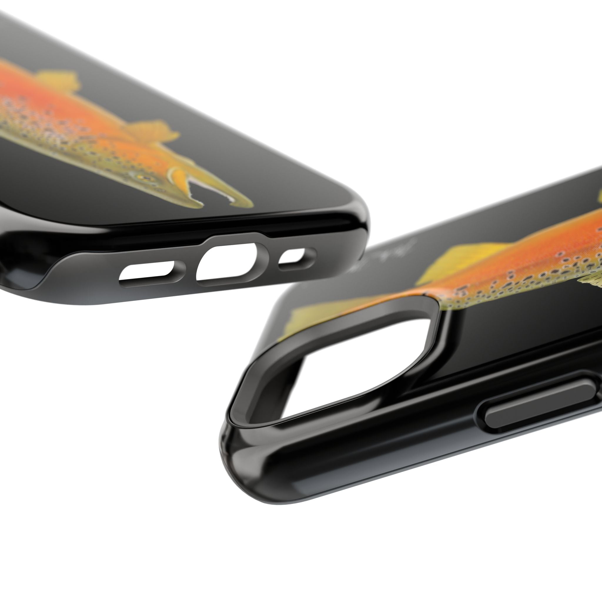 Brown Trout 2 Black MagSafe iPhone Case, NEW for Holiday 2025!