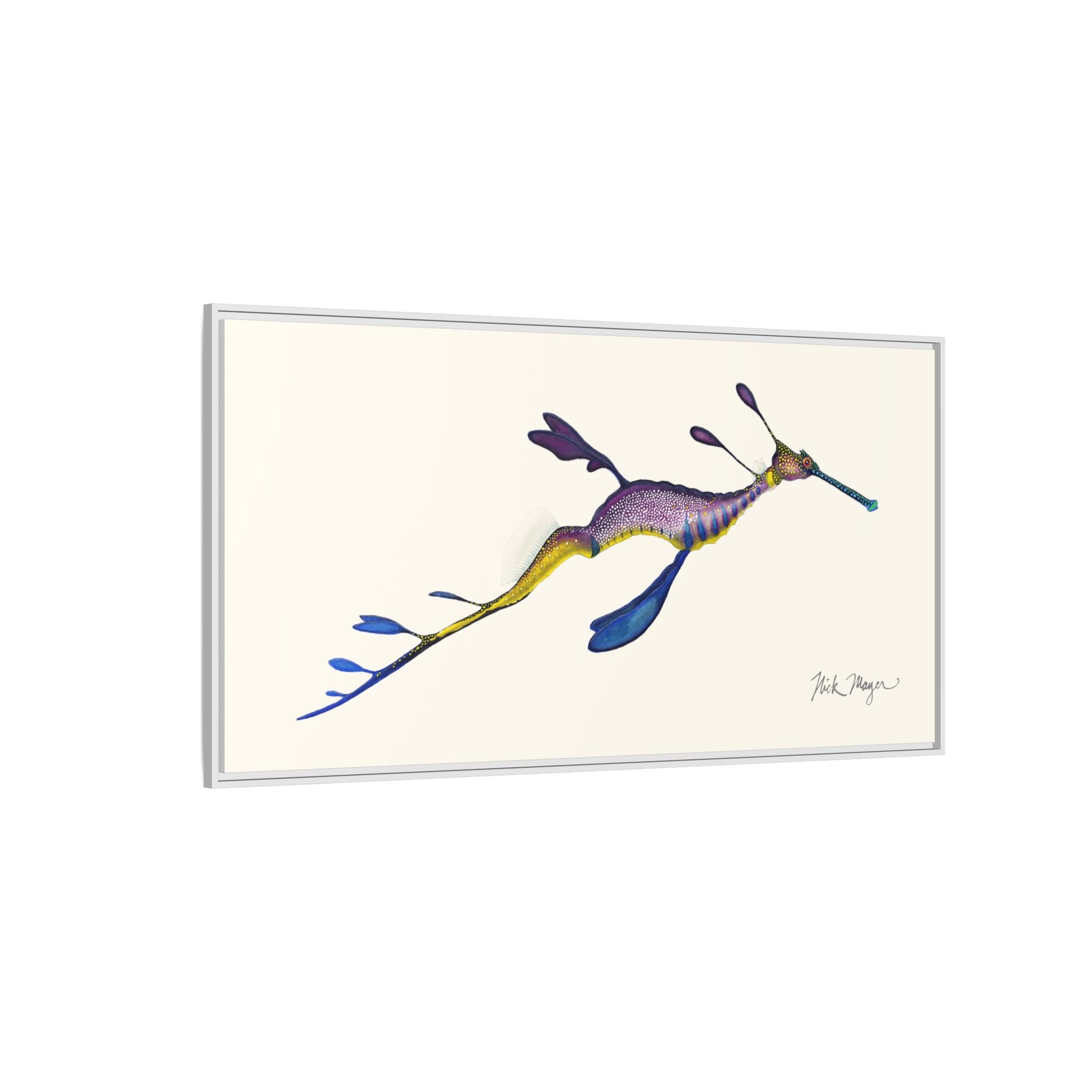 Weedy Sea Dragon Framed Canvas Print Printify