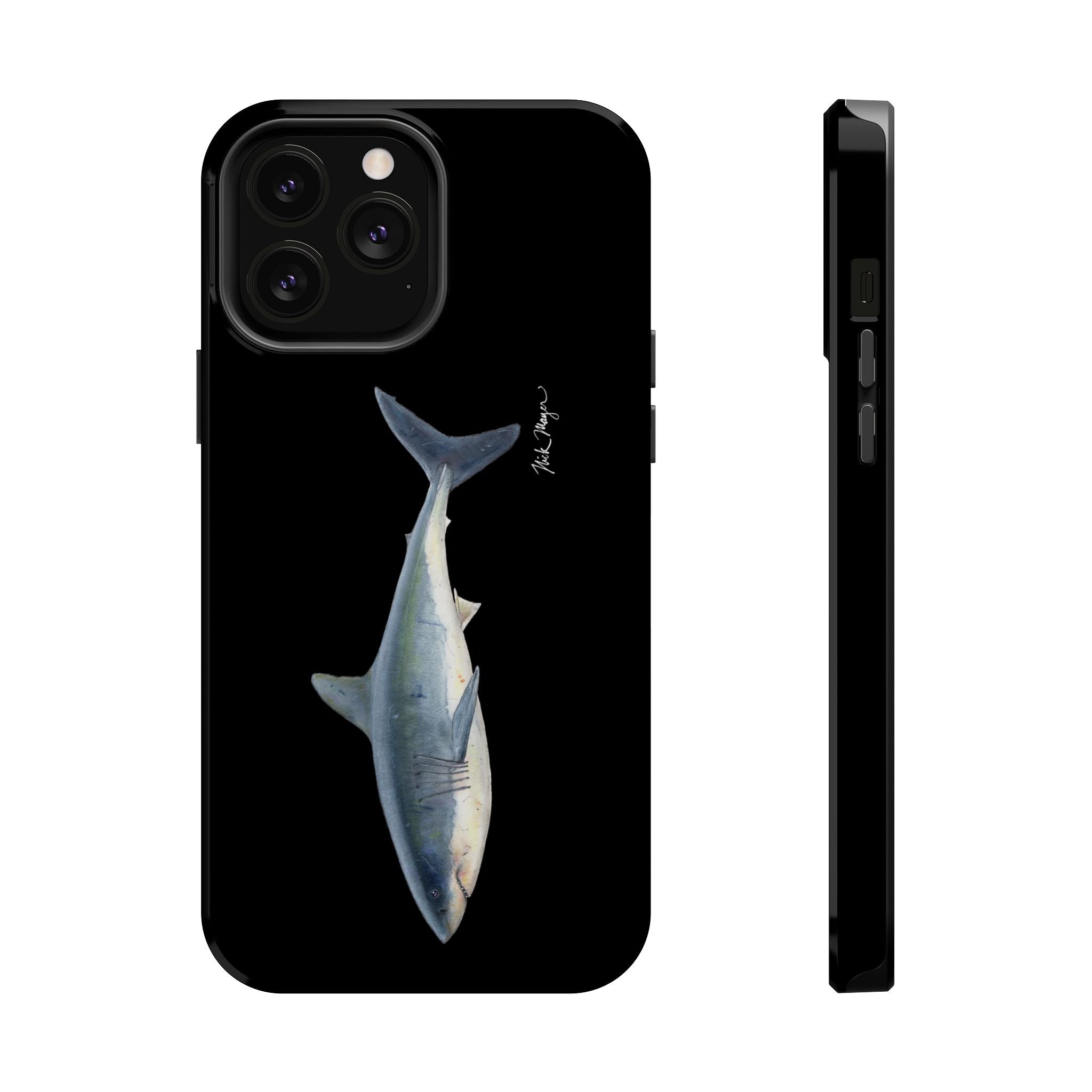 Great White Shark Black MagSafe iPhone Case