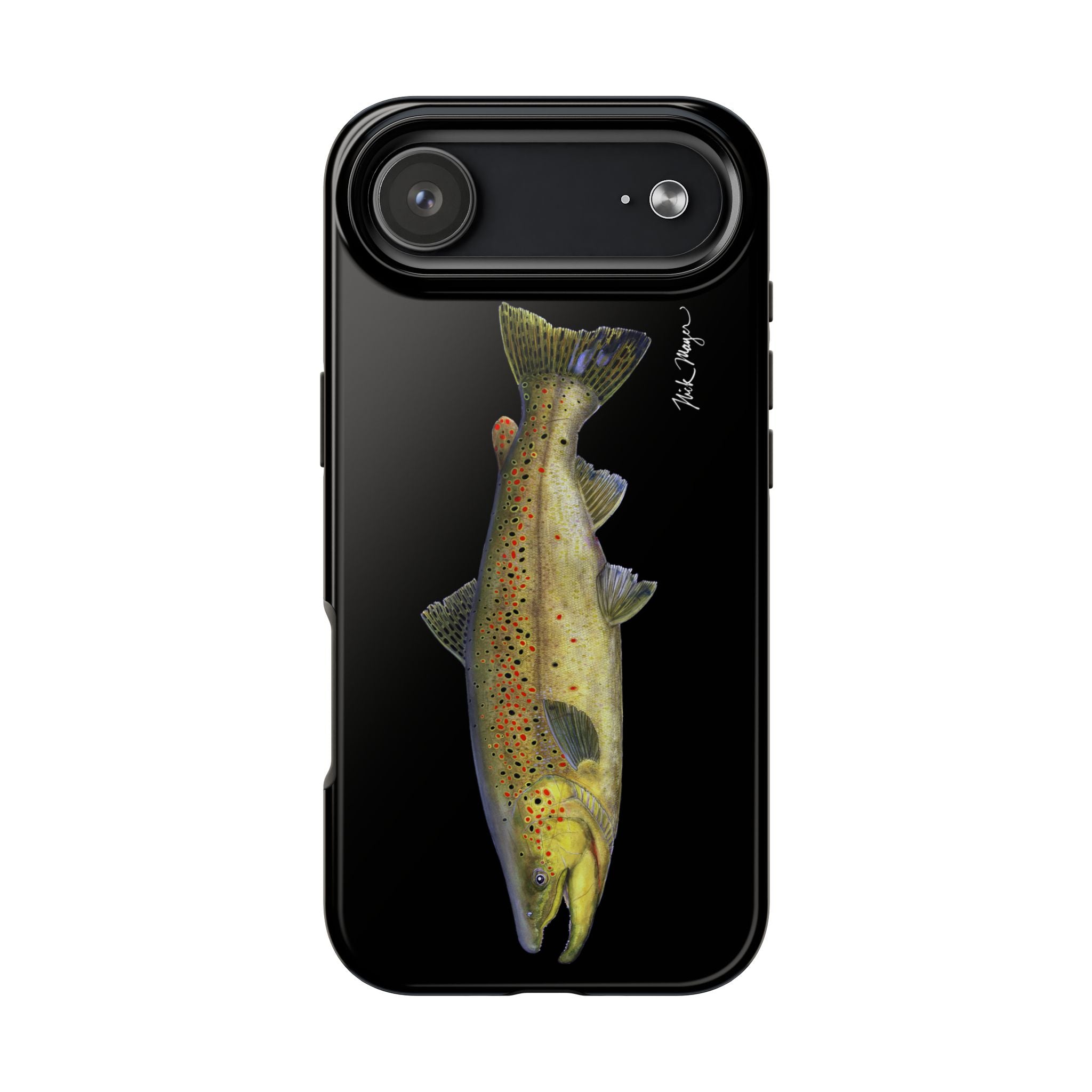 Brown Trout Black Phone Case (iPhone)