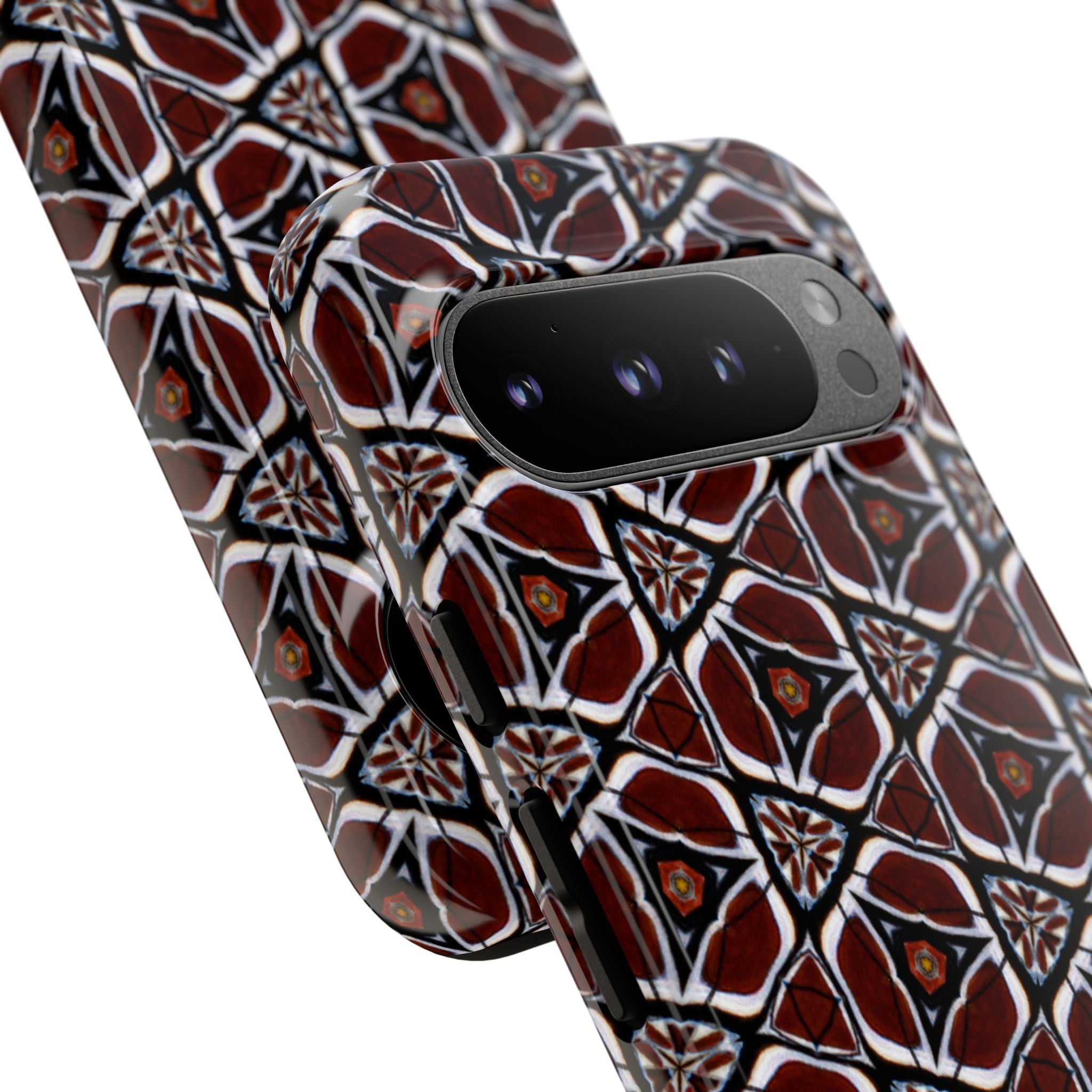 Maroon Butterfly Pattern Phone Case (Samsung)