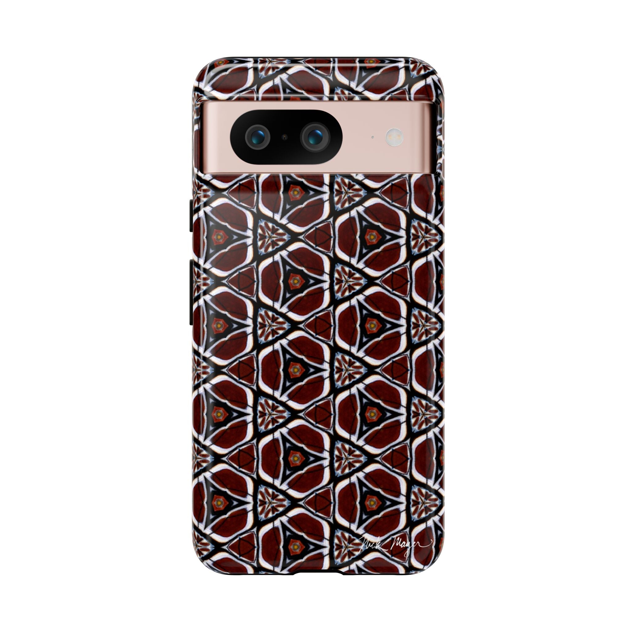 Maroon Butterfly Pattern Phone Case (Samsung)