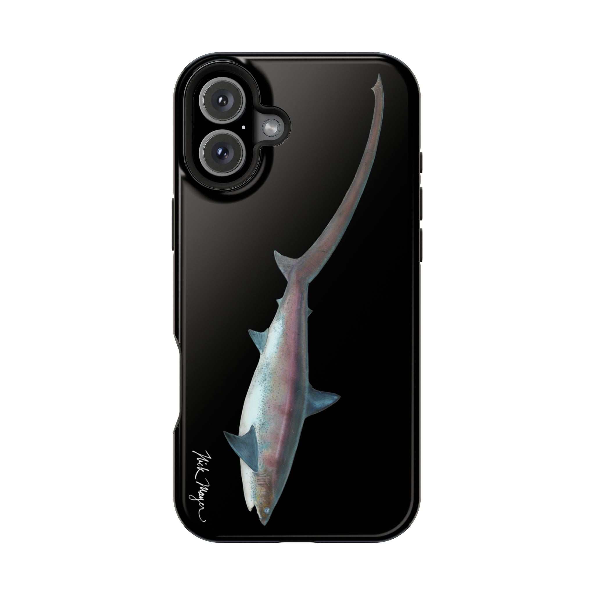 Thresher Shark MagSafe Black iPhone Case