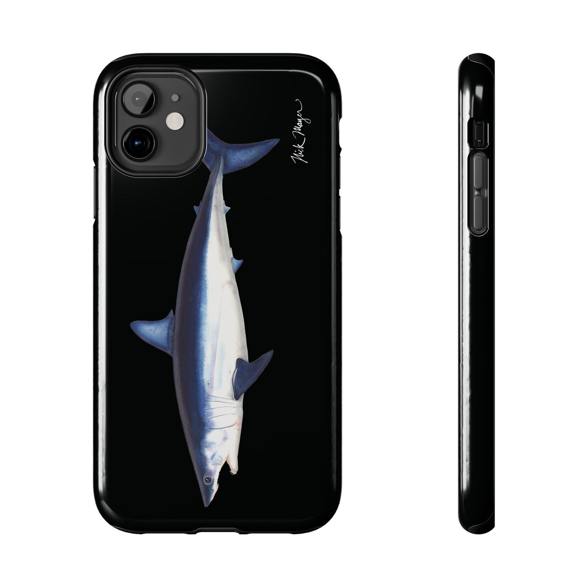 Mako Shark Black iPhone Case Printify