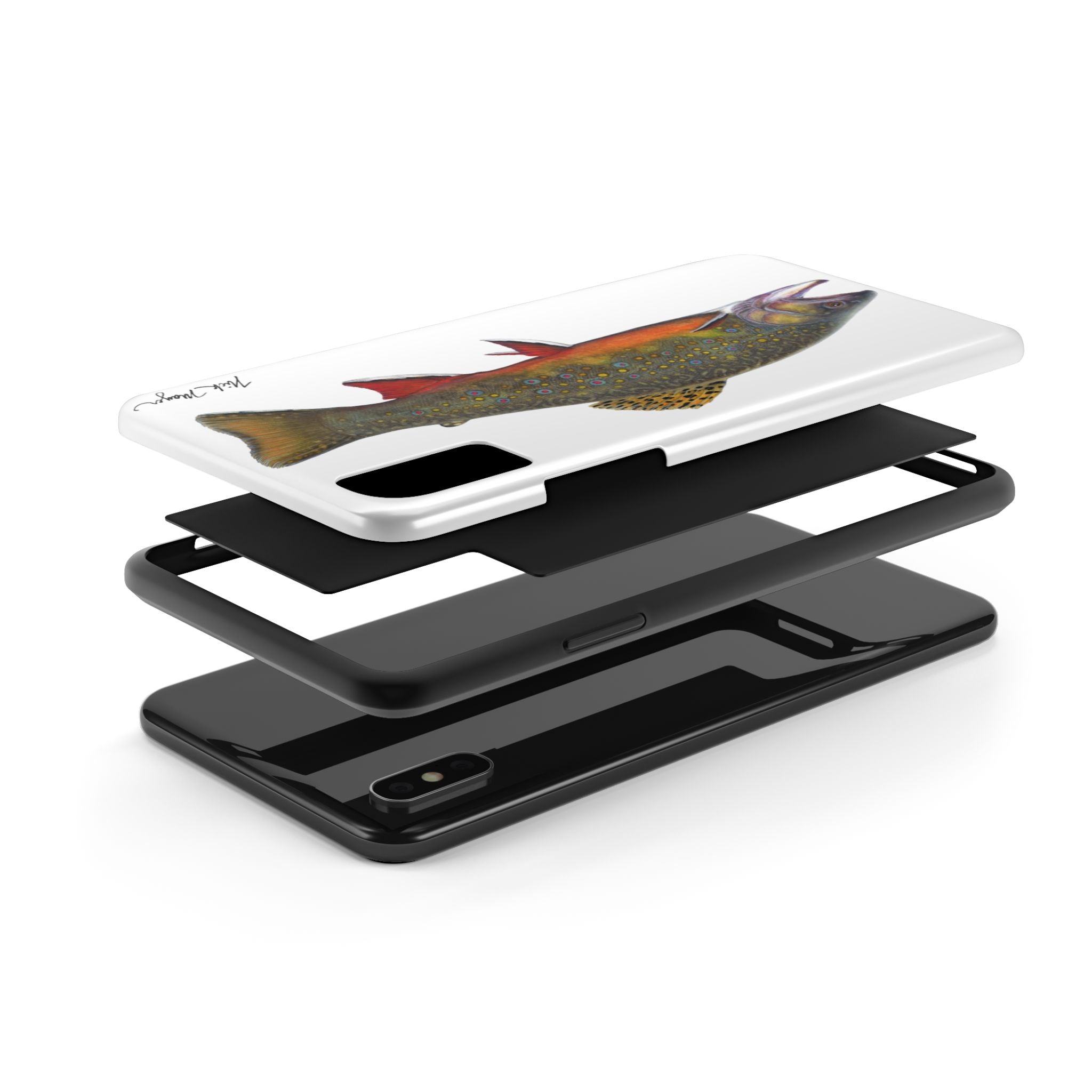 Brook Trout White Phone Case (iPhone)
