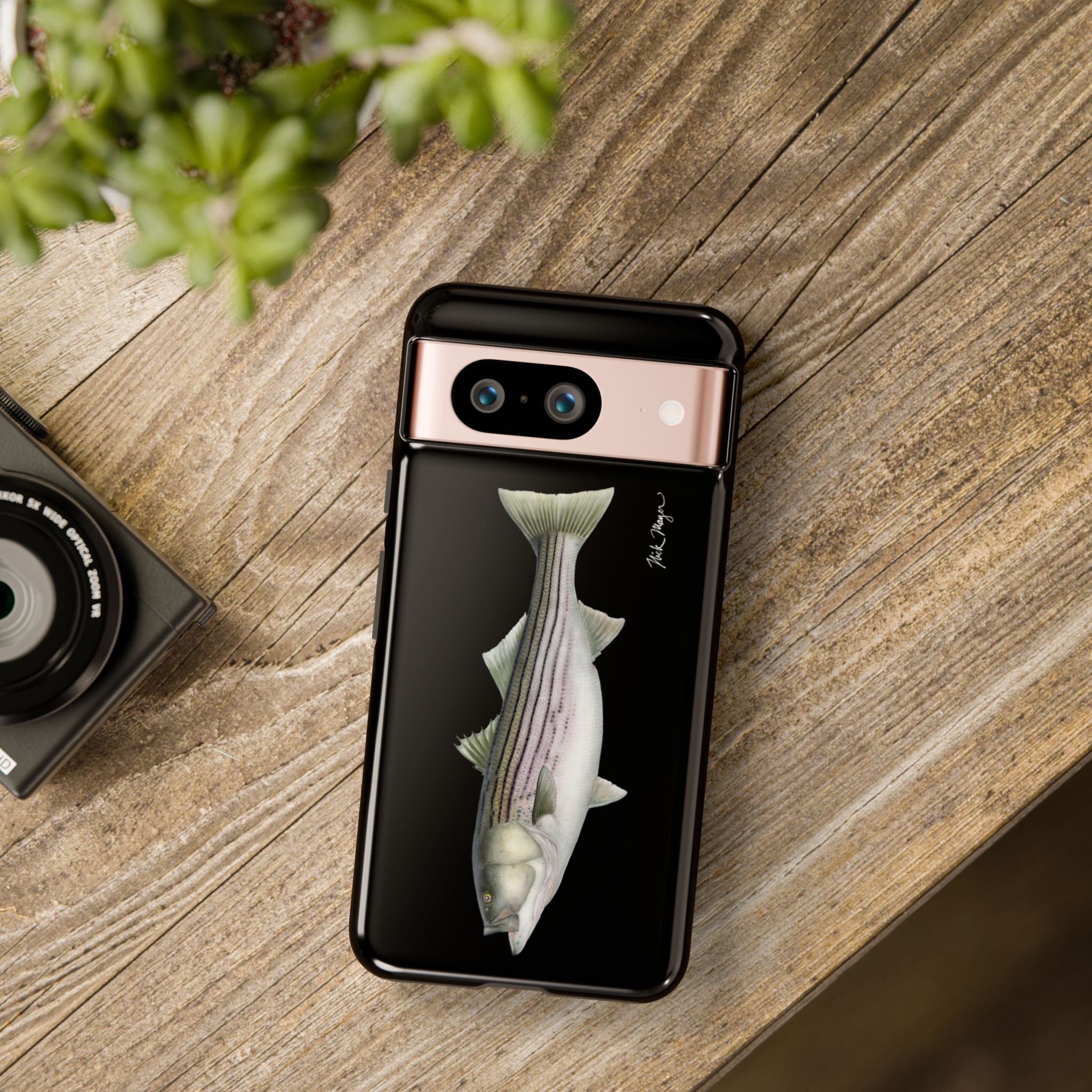 30 lb Striper Black Phone Case (Samsung) Printify