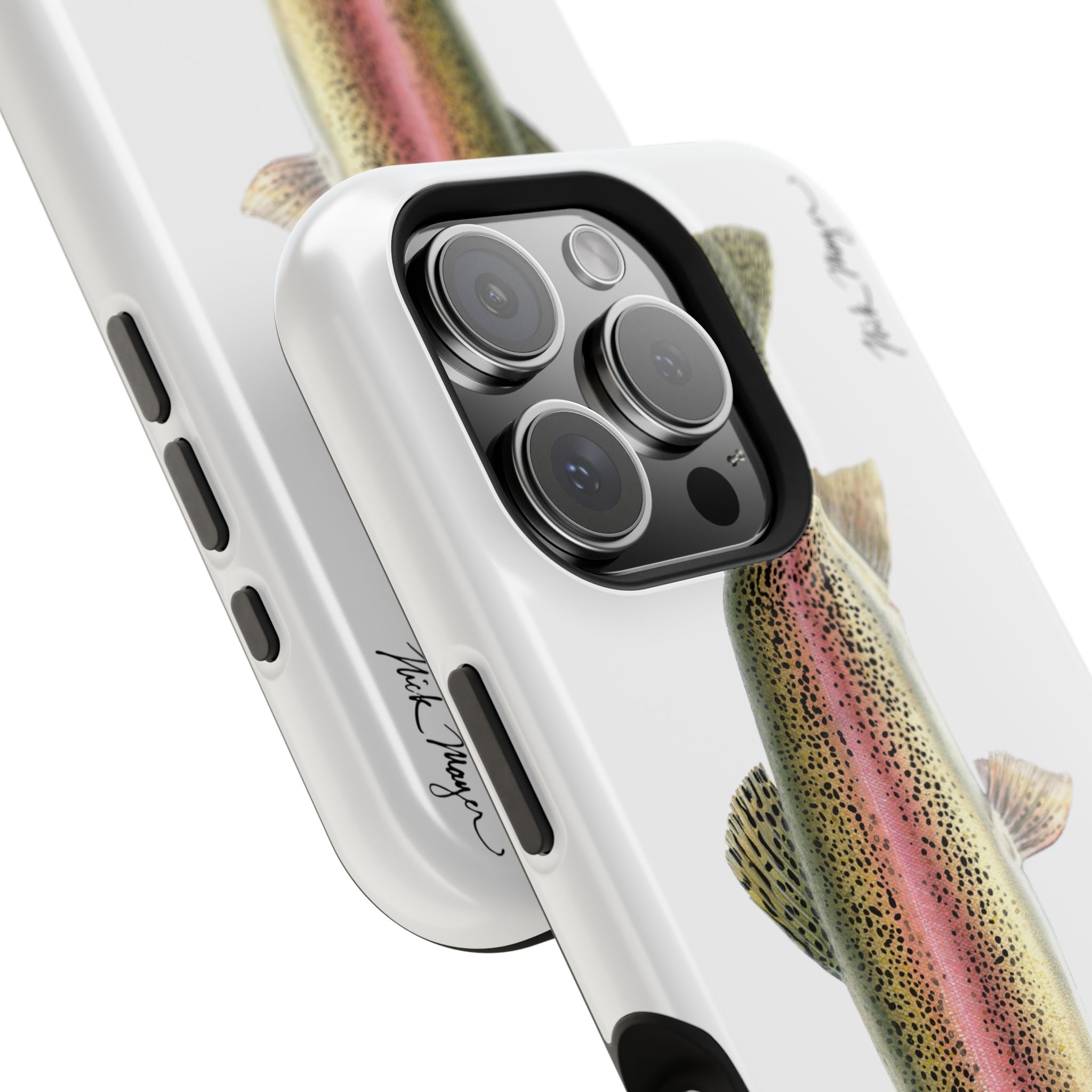 Rainbow Trout MagSafe White iPhone Case