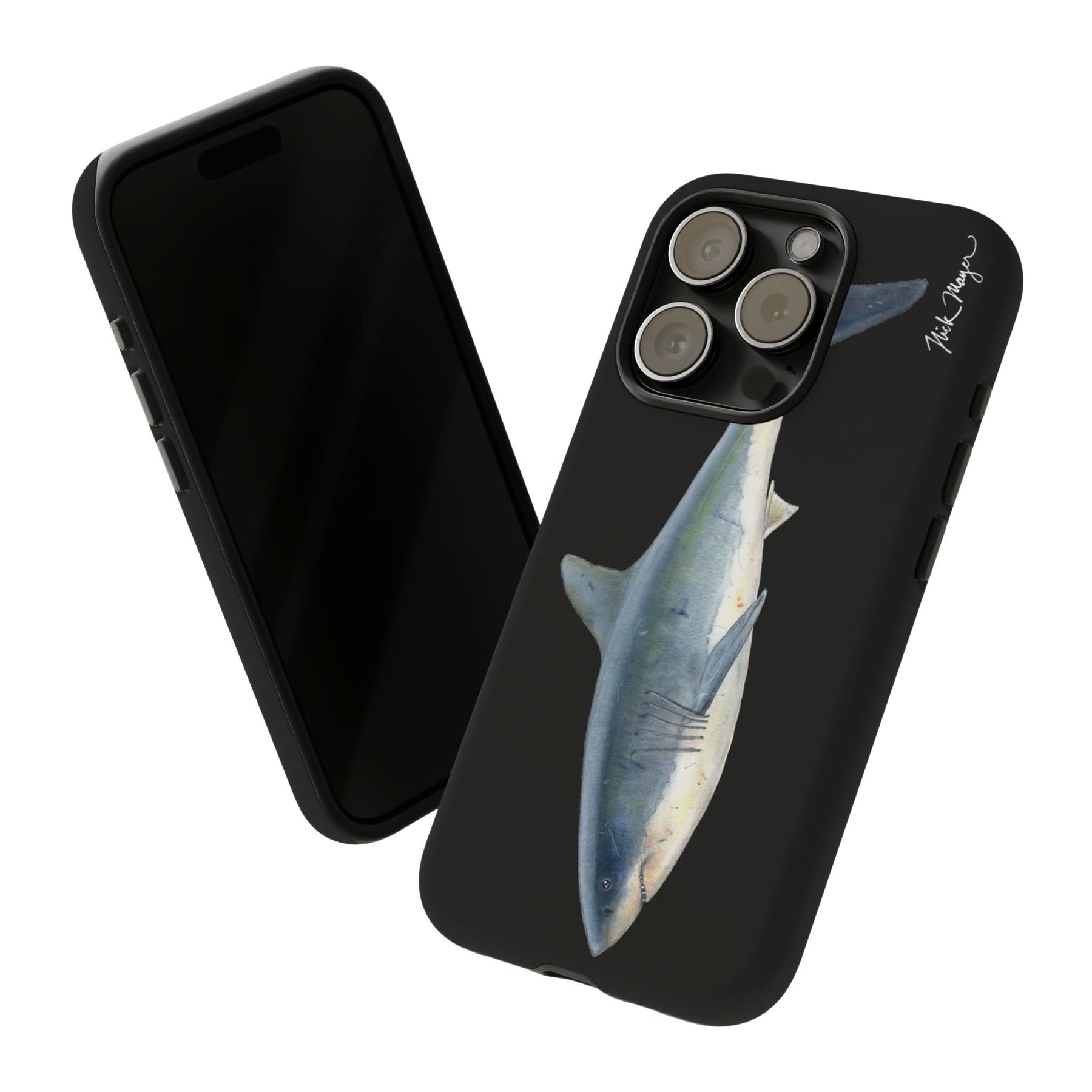 Great White Shark Black iPhone 15 Case