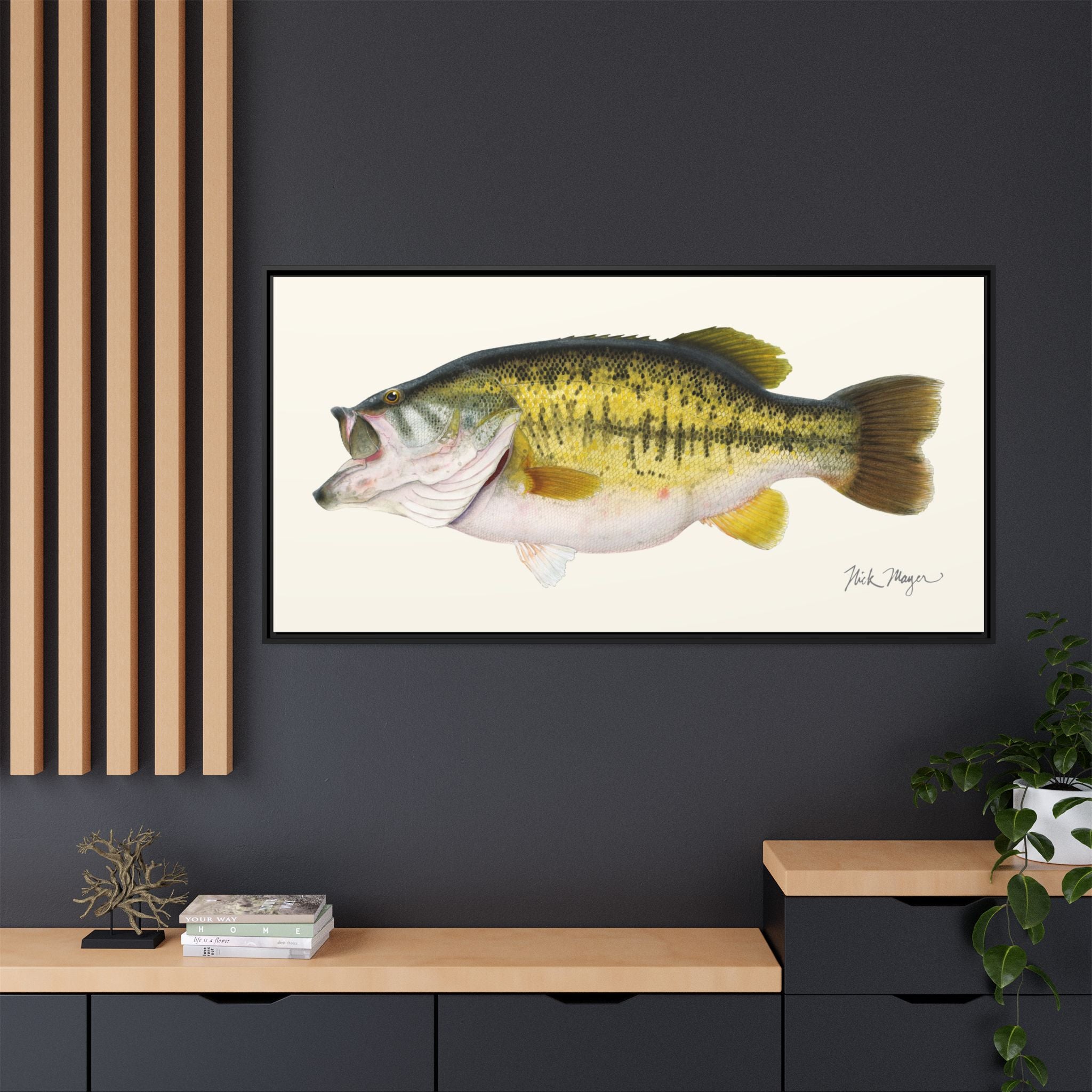 Largemouth Bass II Framed Canvas Print