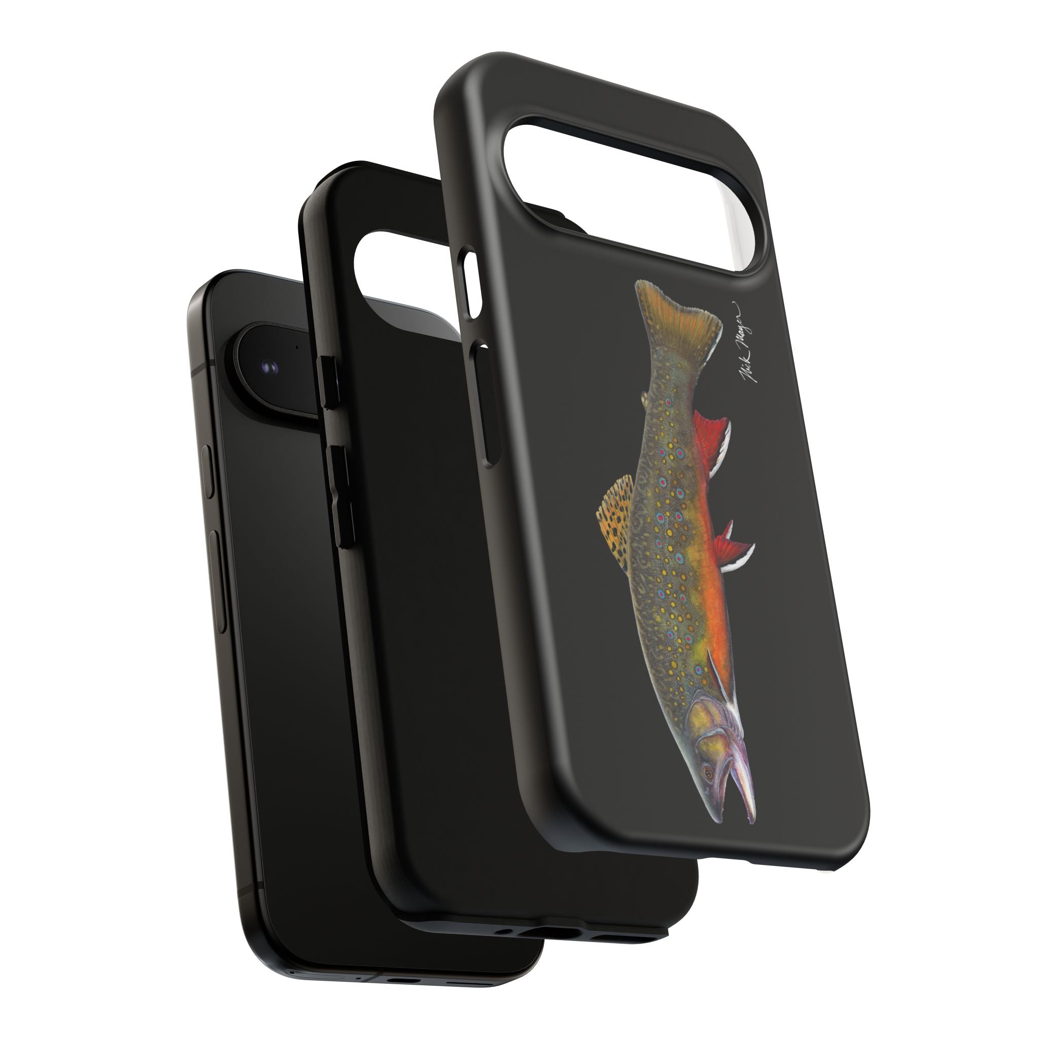 Brook Trout Black Phone Cases (Samsung) Printify