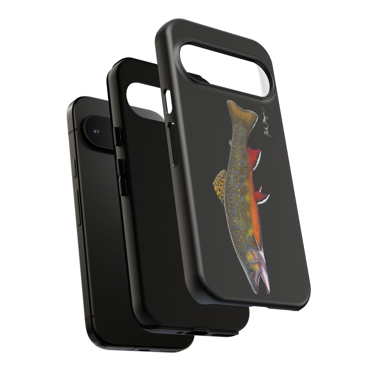 Brook Trout Black Phone Cases (Samsung) Printify