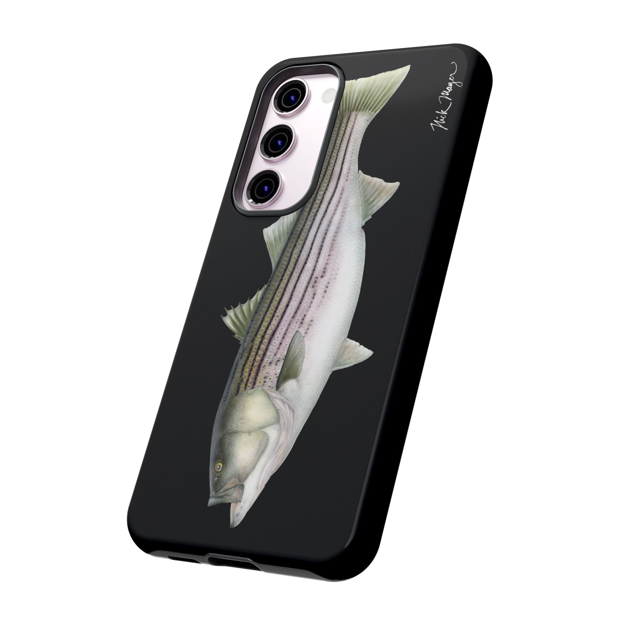 30 lb Striper Black Phone Case (Samsung) Printify