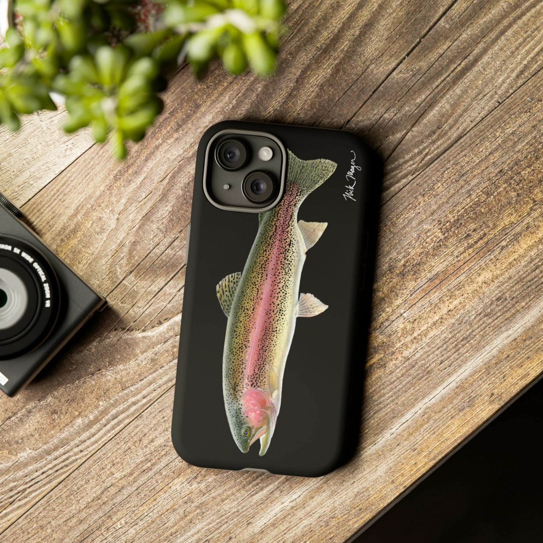 Rainbow Trout Black iPhone 15 Case