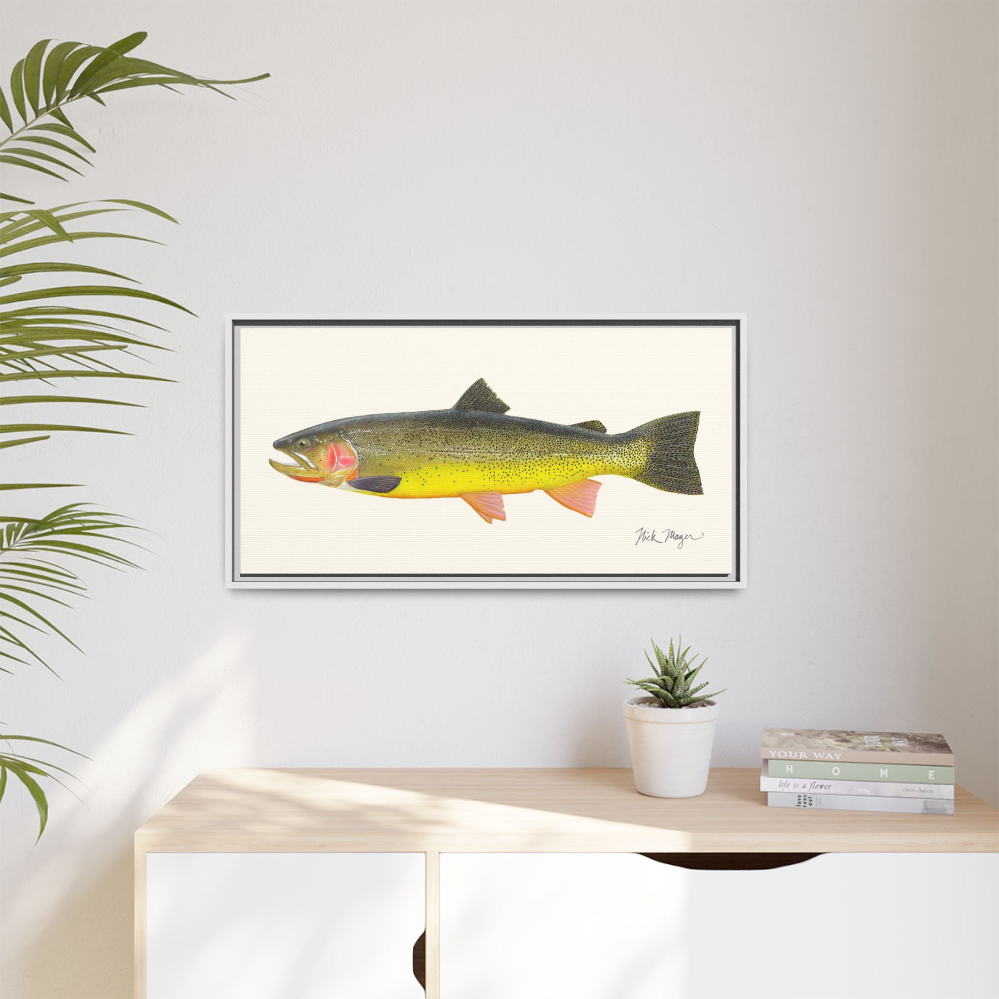 Cutthroat Trout III Framed Canvas Print Printify