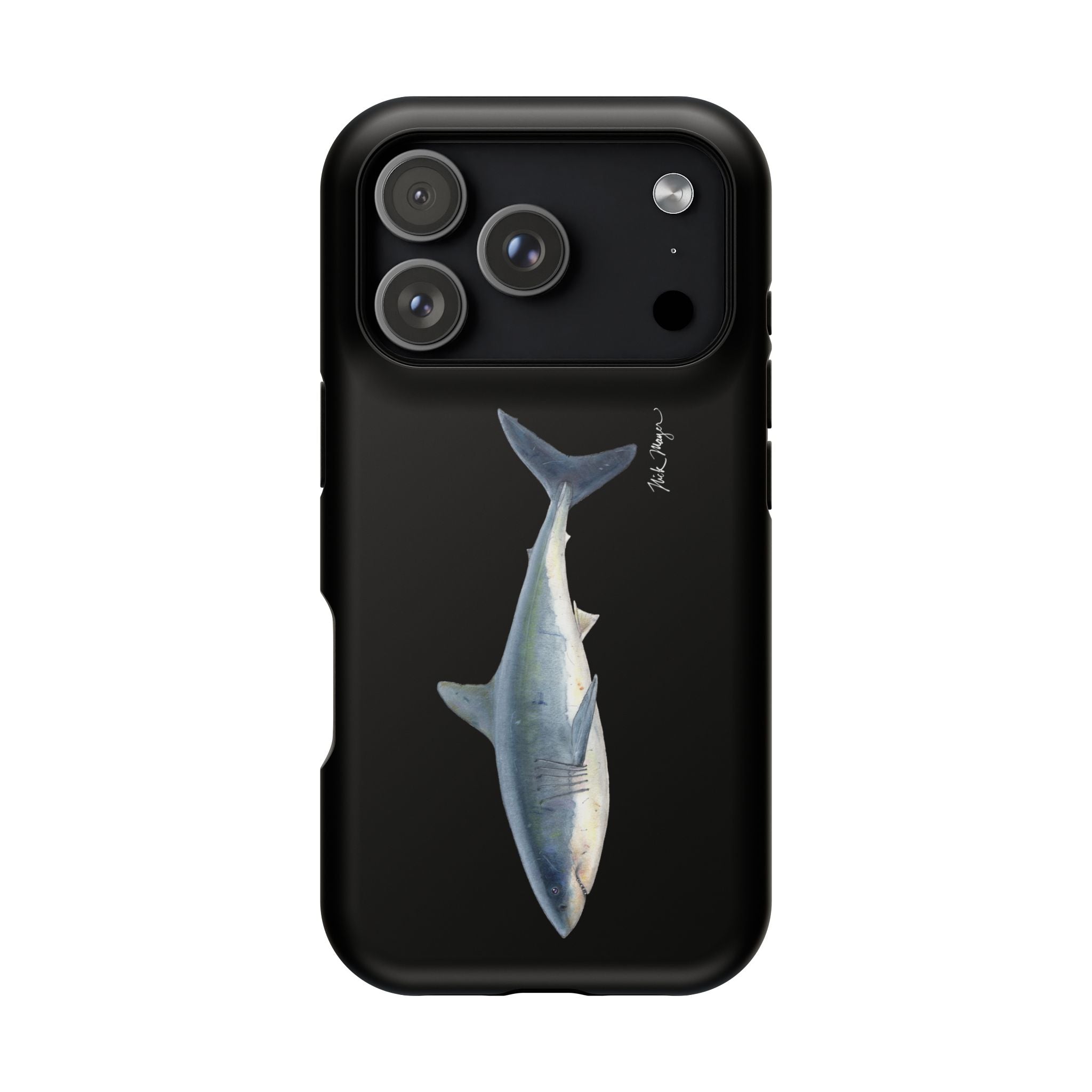 Great White Shark Black MagSafe iPhone Case