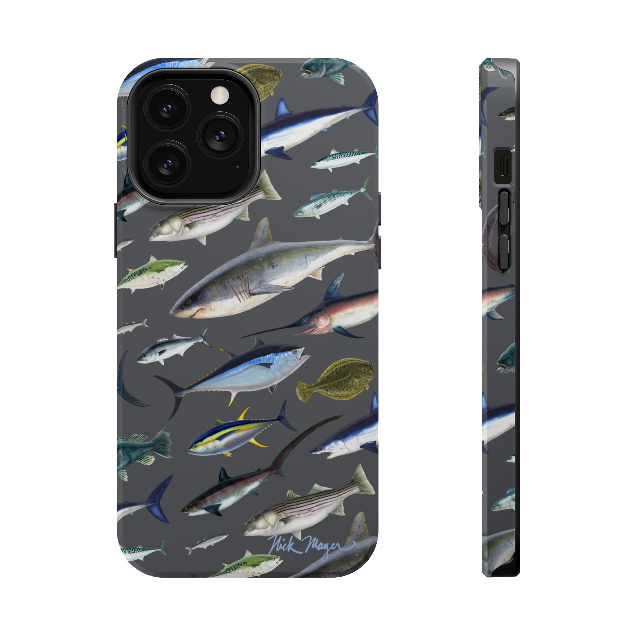 New England Offshore Fish Grey MagSafe iPhone Case