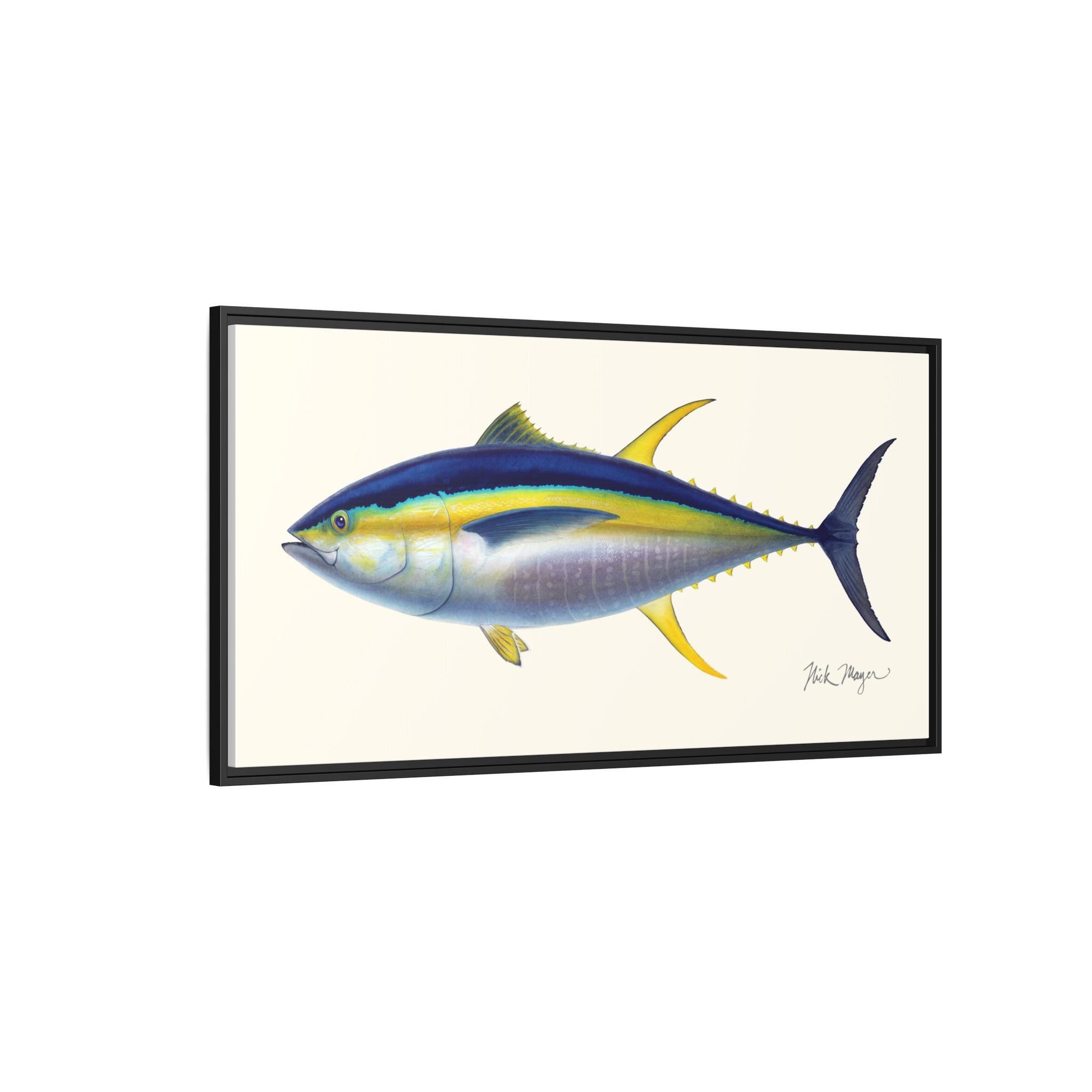 Yellowfin Tuna Framed Canvas Print Printify