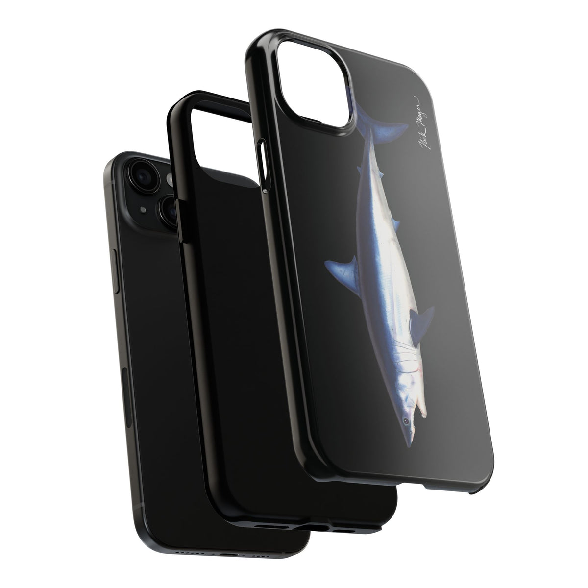 Mako Shark Black iPhone Case Printify