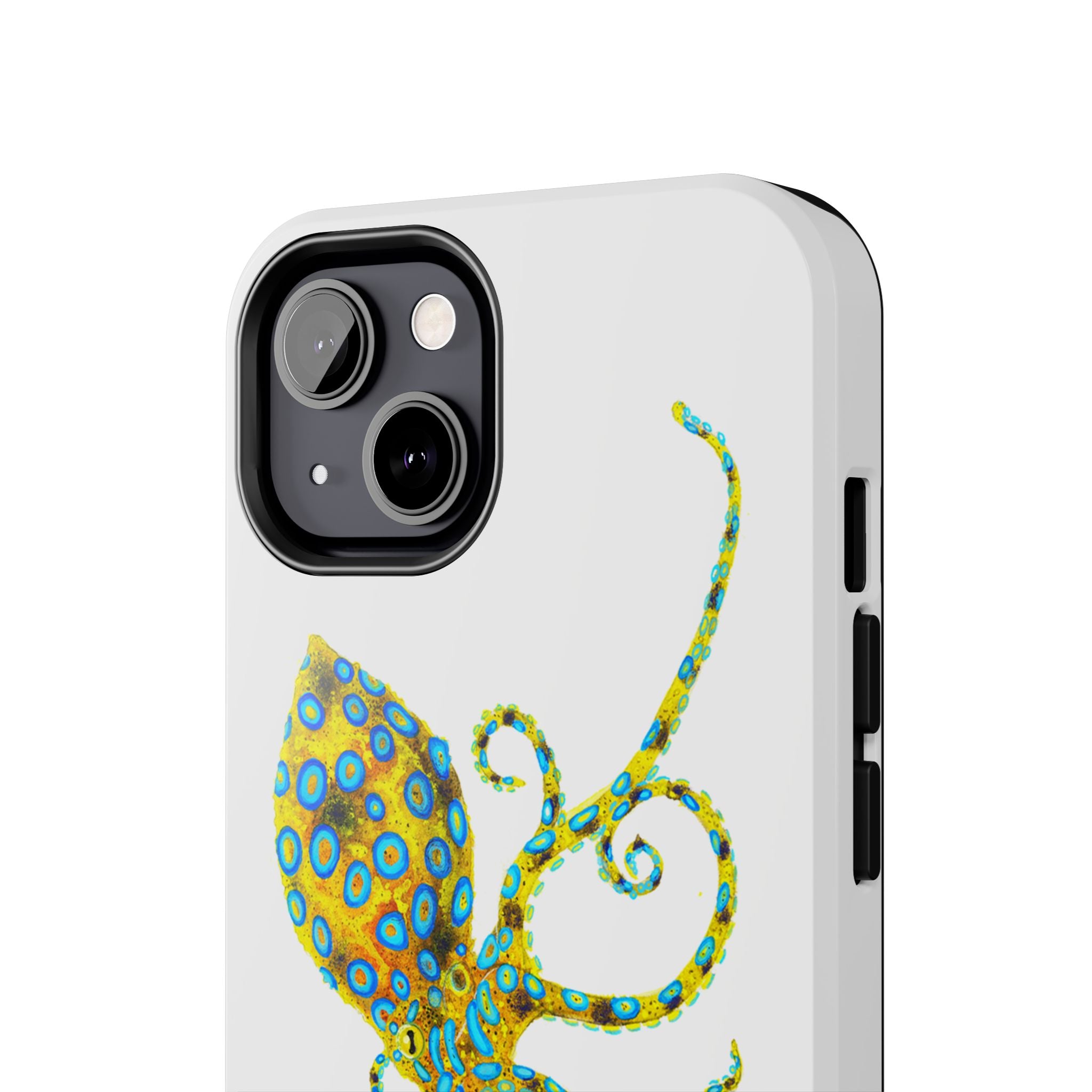 Blue Ringed Octopus White Phone Case (iPhone)