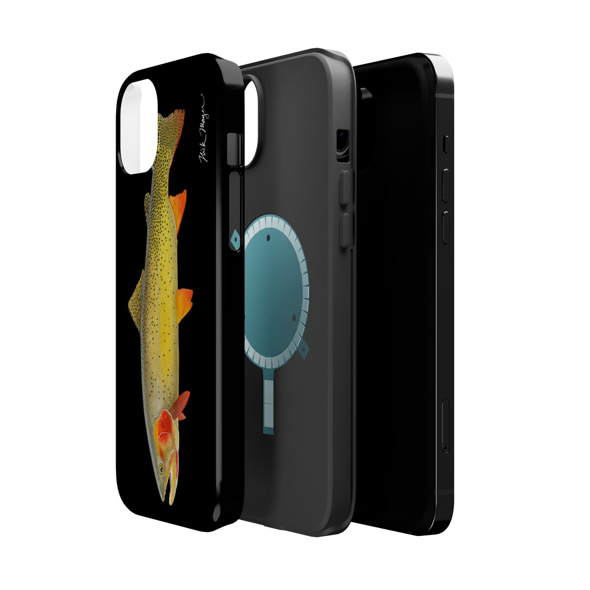 Cutthroat Trout 1 Black MagSafe iPhone Case Printify