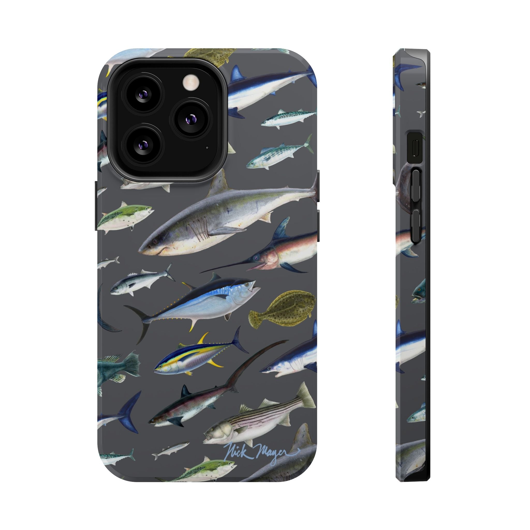 New England Offshore Fish Grey MagSafe iPhone Case