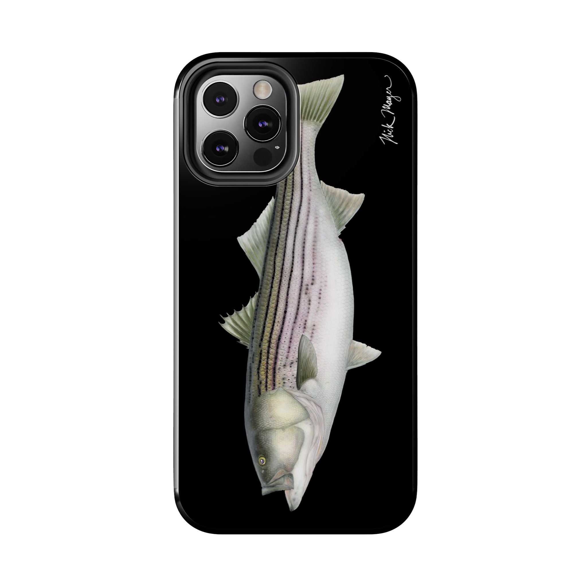 30 lb Striper - Black Phone Case (iPhone)