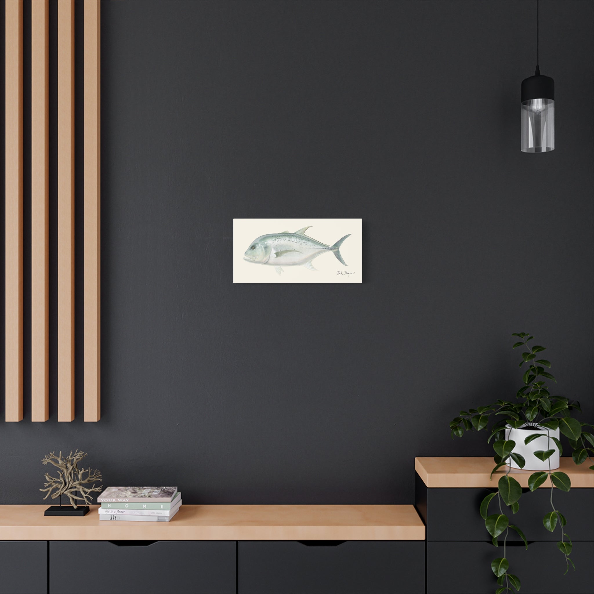 Boss Giant Trevally Canvas Print Printify