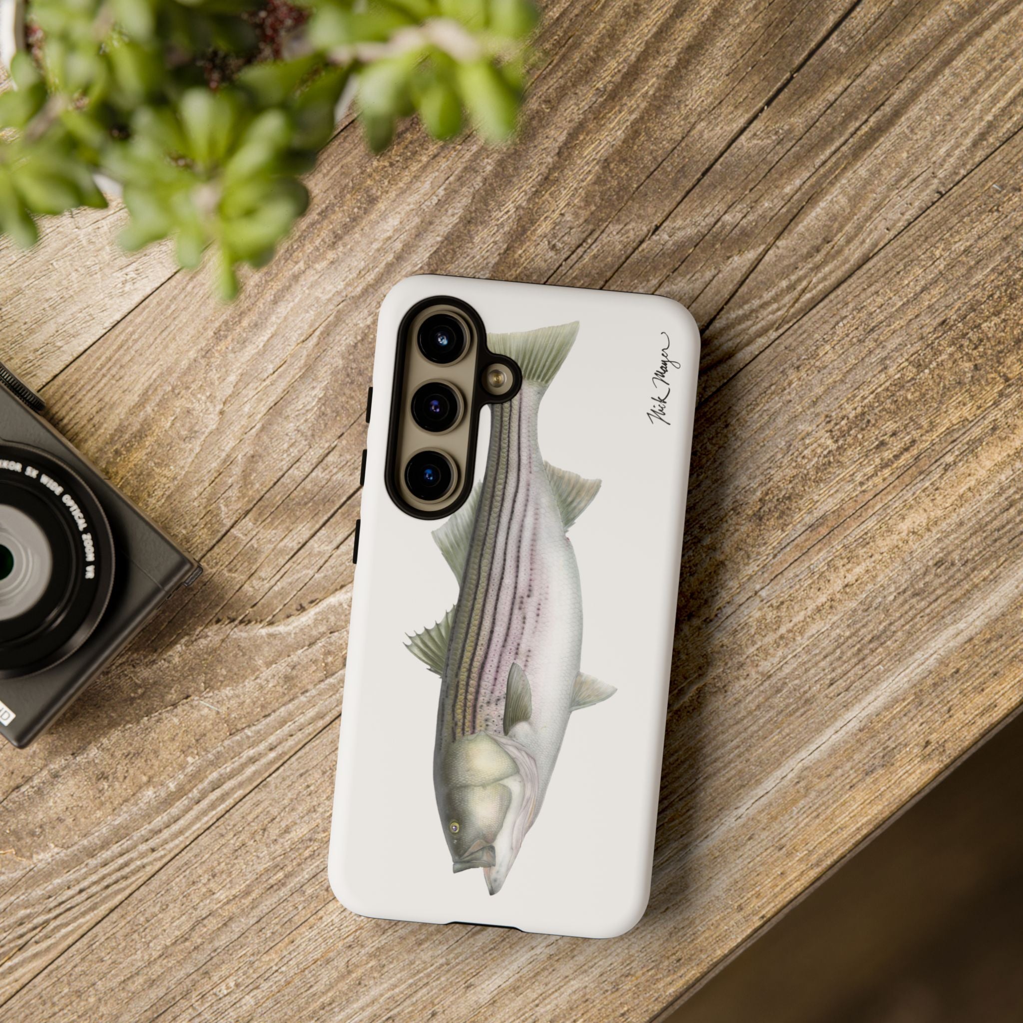 30 lb Striper White Phone Case (Samsung) Printify