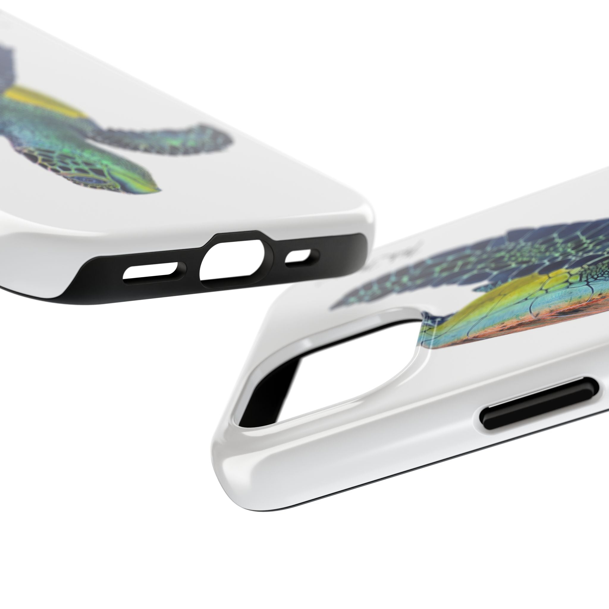 Green Sea Turtle II White Phone Case (iPhone)