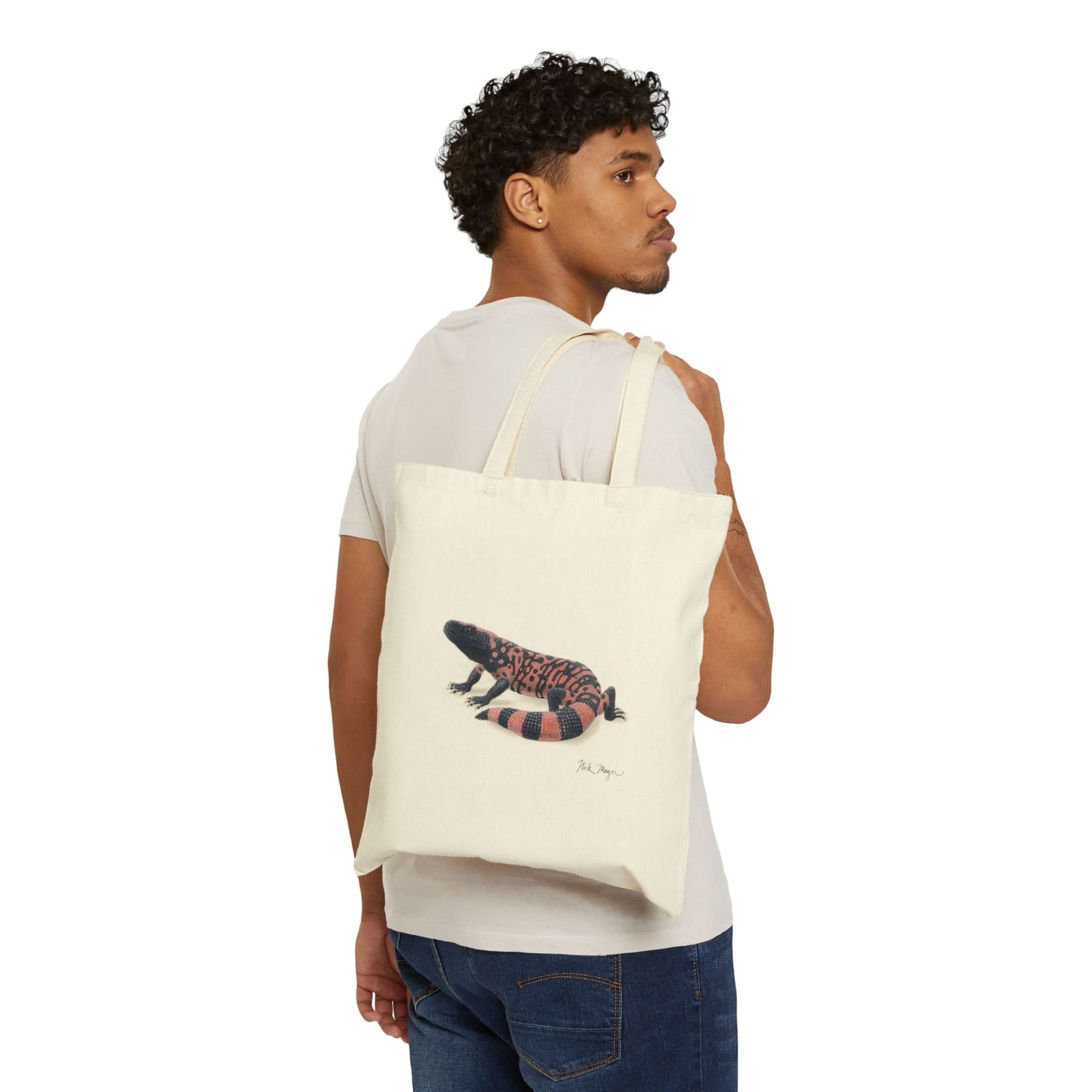 Gila Monster Cotton Canvas Tote Bag