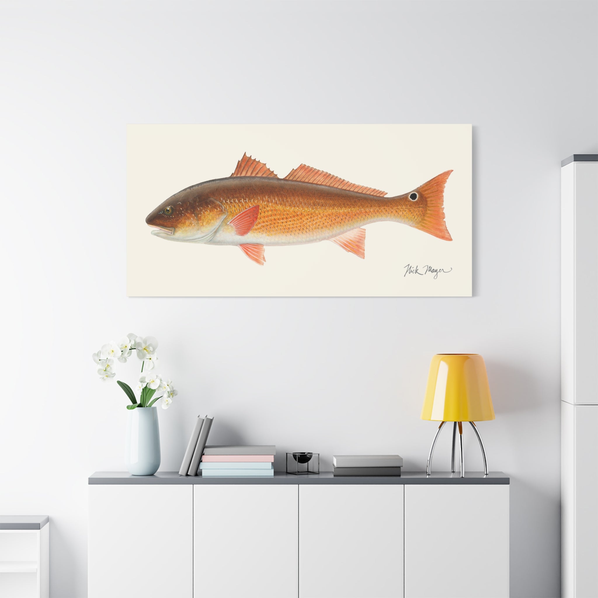 Redfish, 15 lbs Canvas Print Printify