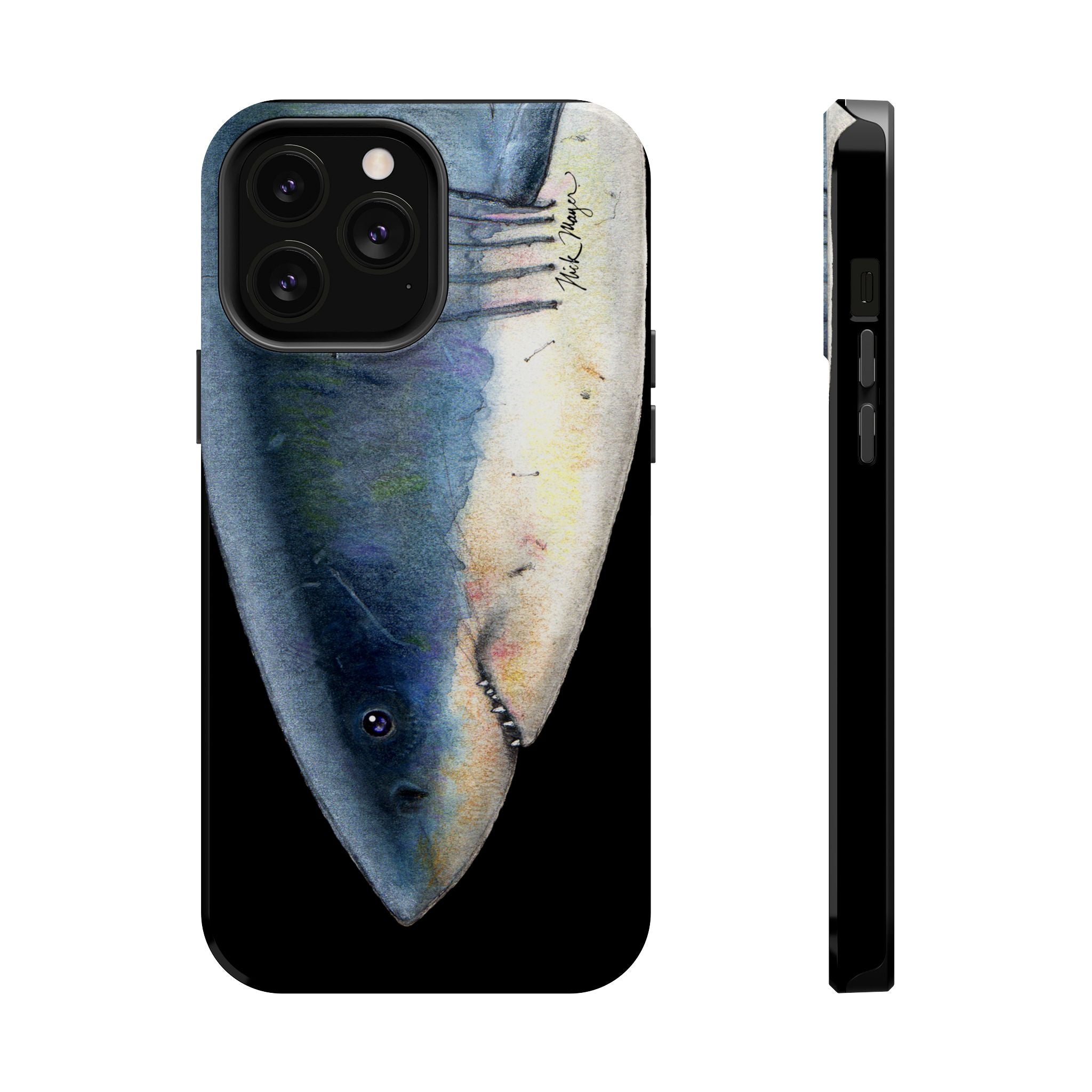 Great White Shark Face MagSafe Black iPhone Case