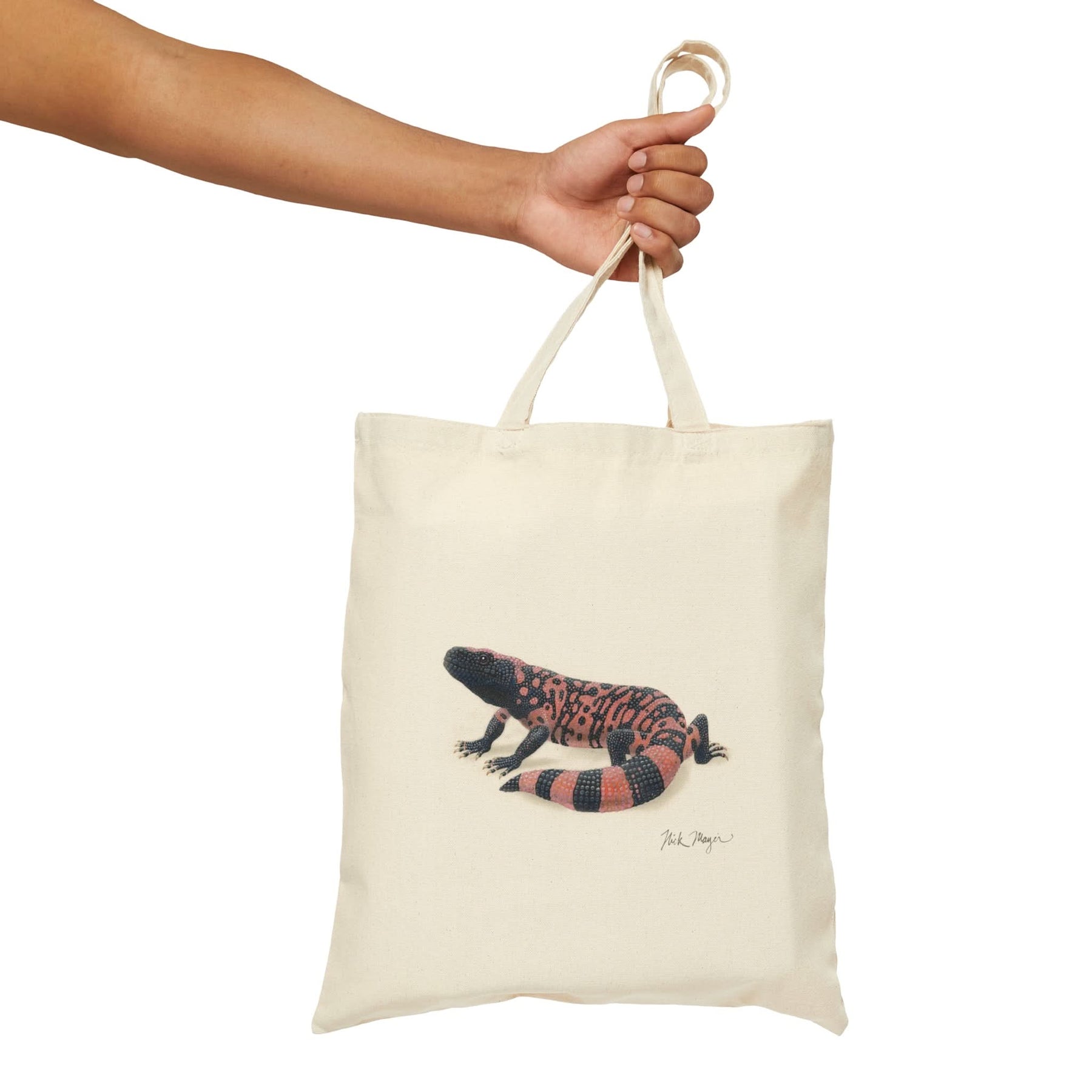 Gila Monster Cotton Canvas Tote Bag