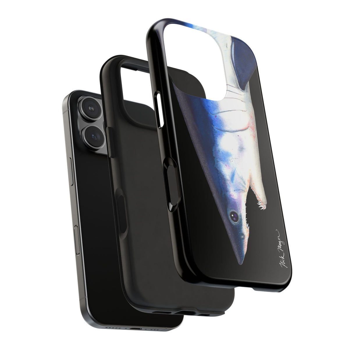 Mako Shark Face Black Case (iPhone) Printify