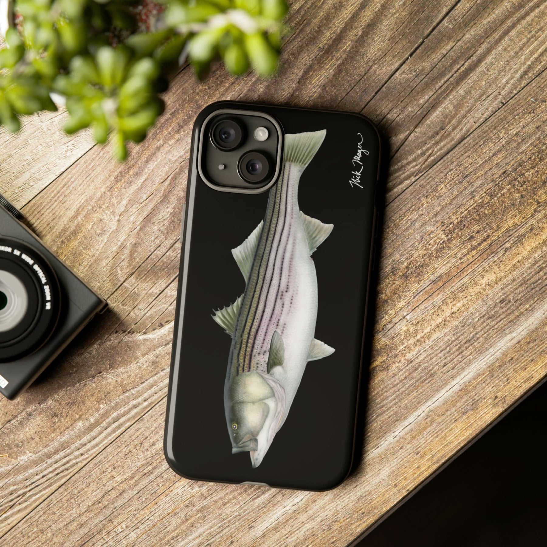 30lb Striper Black iPhone 15 Case