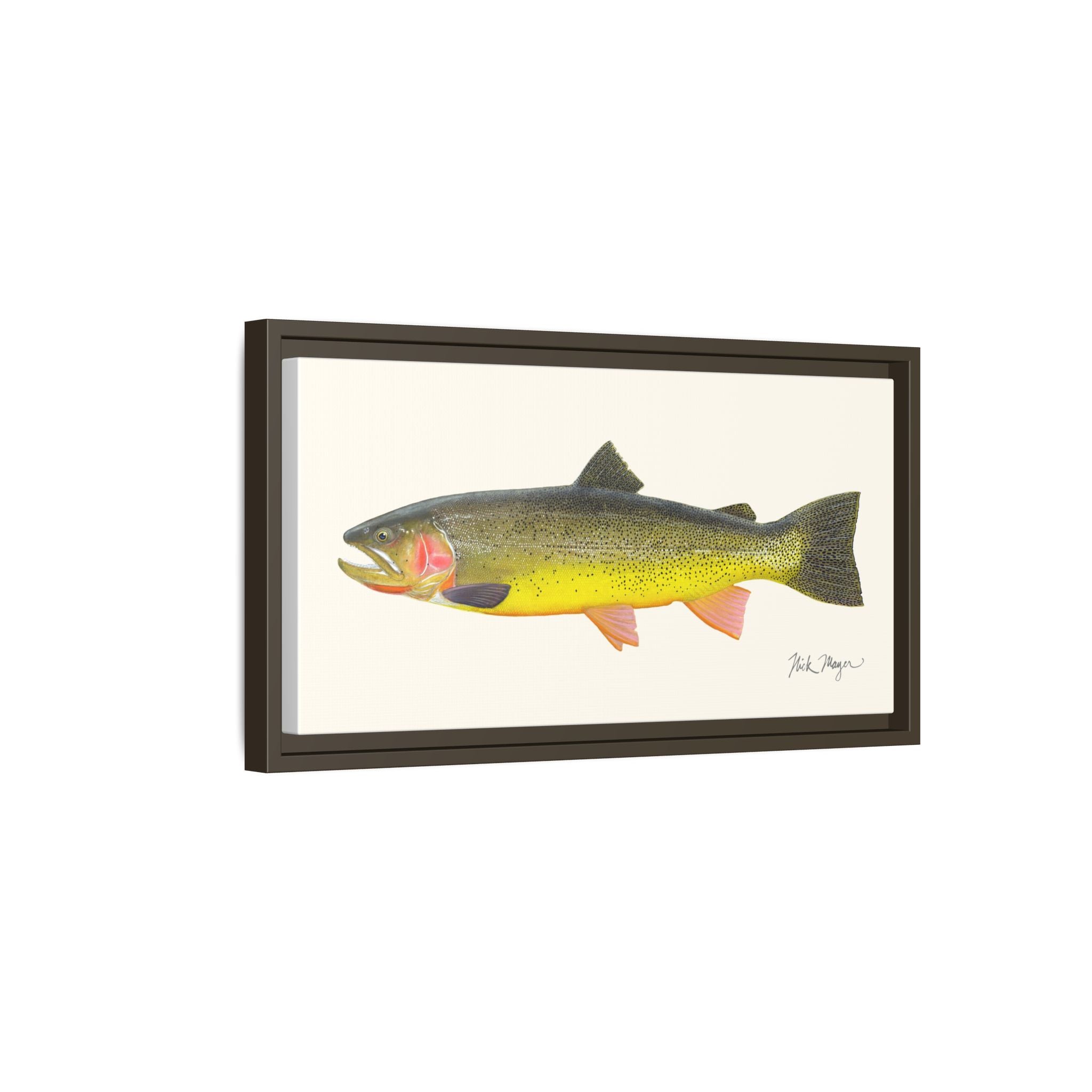 Cutthroat Trout III Framed Canvas Print Printify
