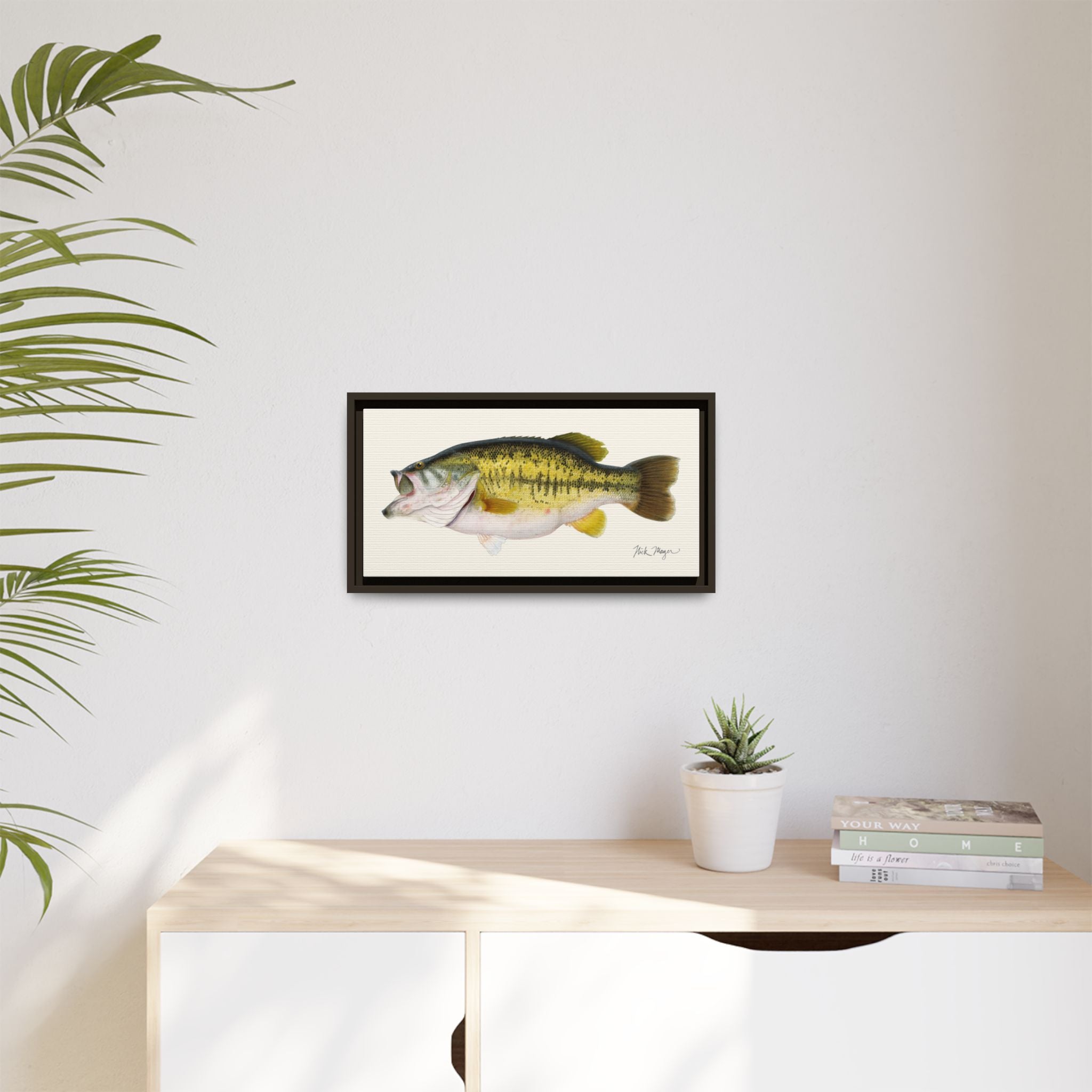 Largemouth Bass II Framed Canvas Print