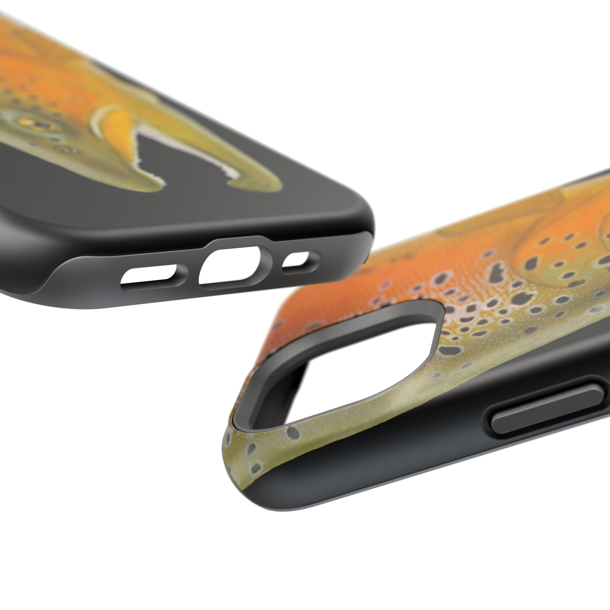 Brown Trout 2 Black MagSafe iPhone Case