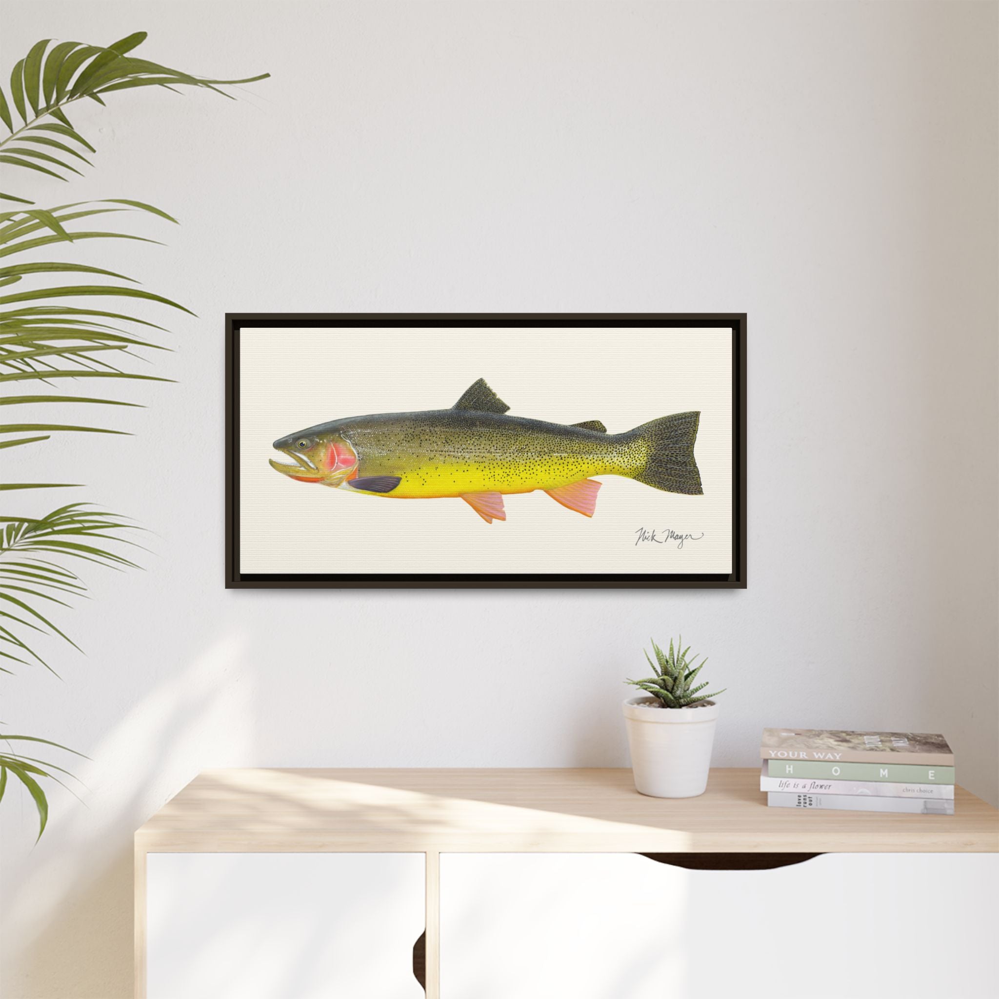 Cutthroat Trout III Framed Canvas Print Printify