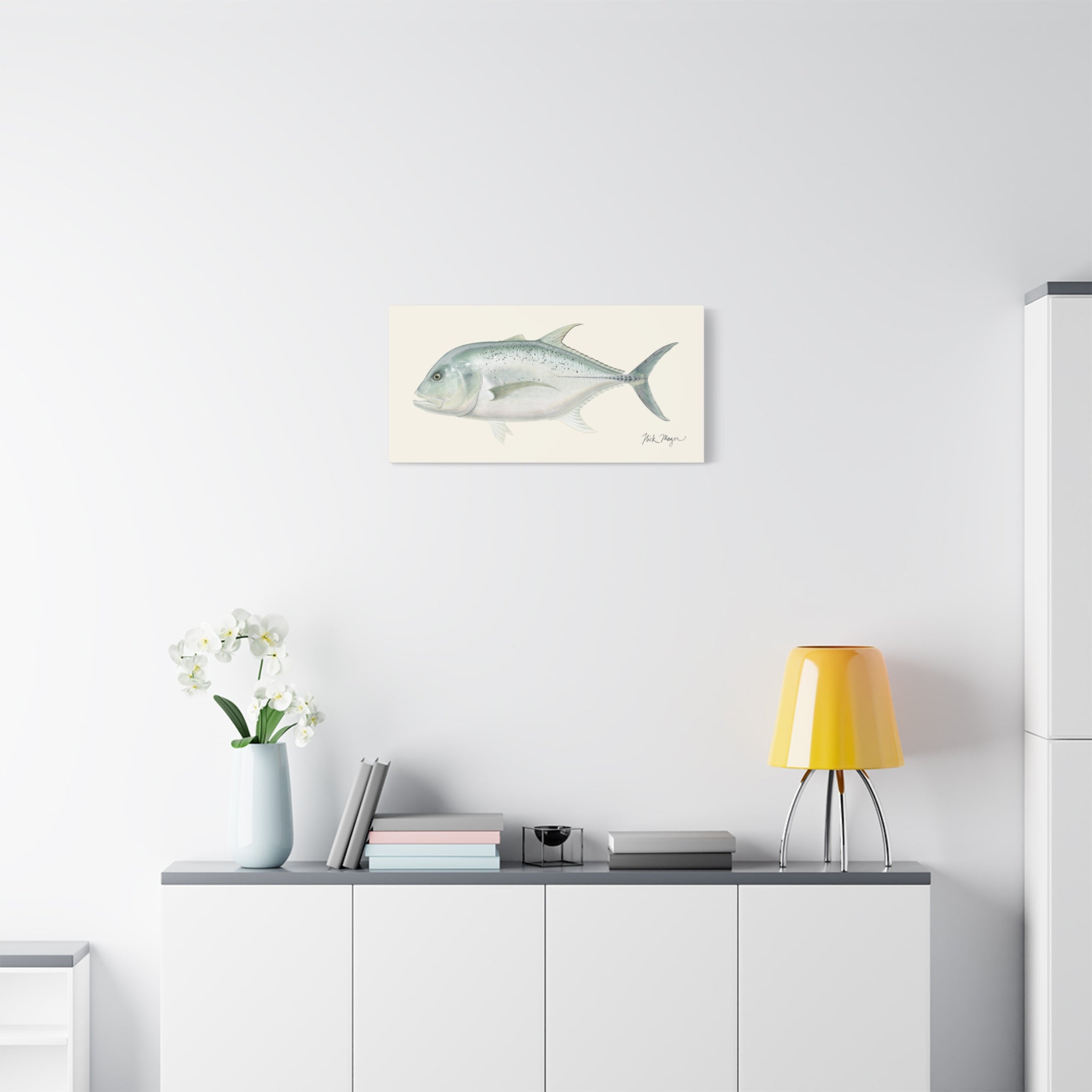 Boss Giant Trevally Canvas Print Printify