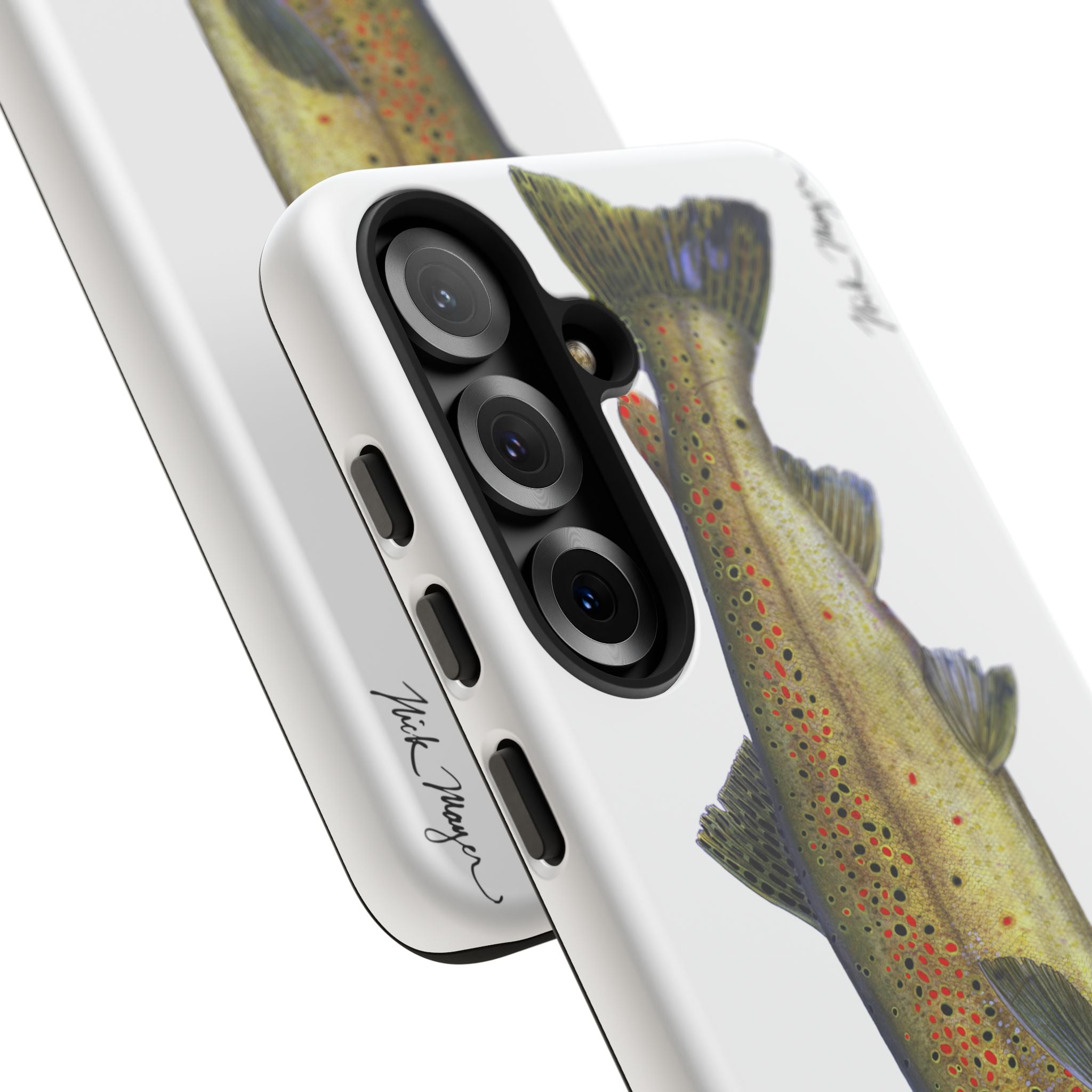 Brown Trout White Phone Case (Samsung)