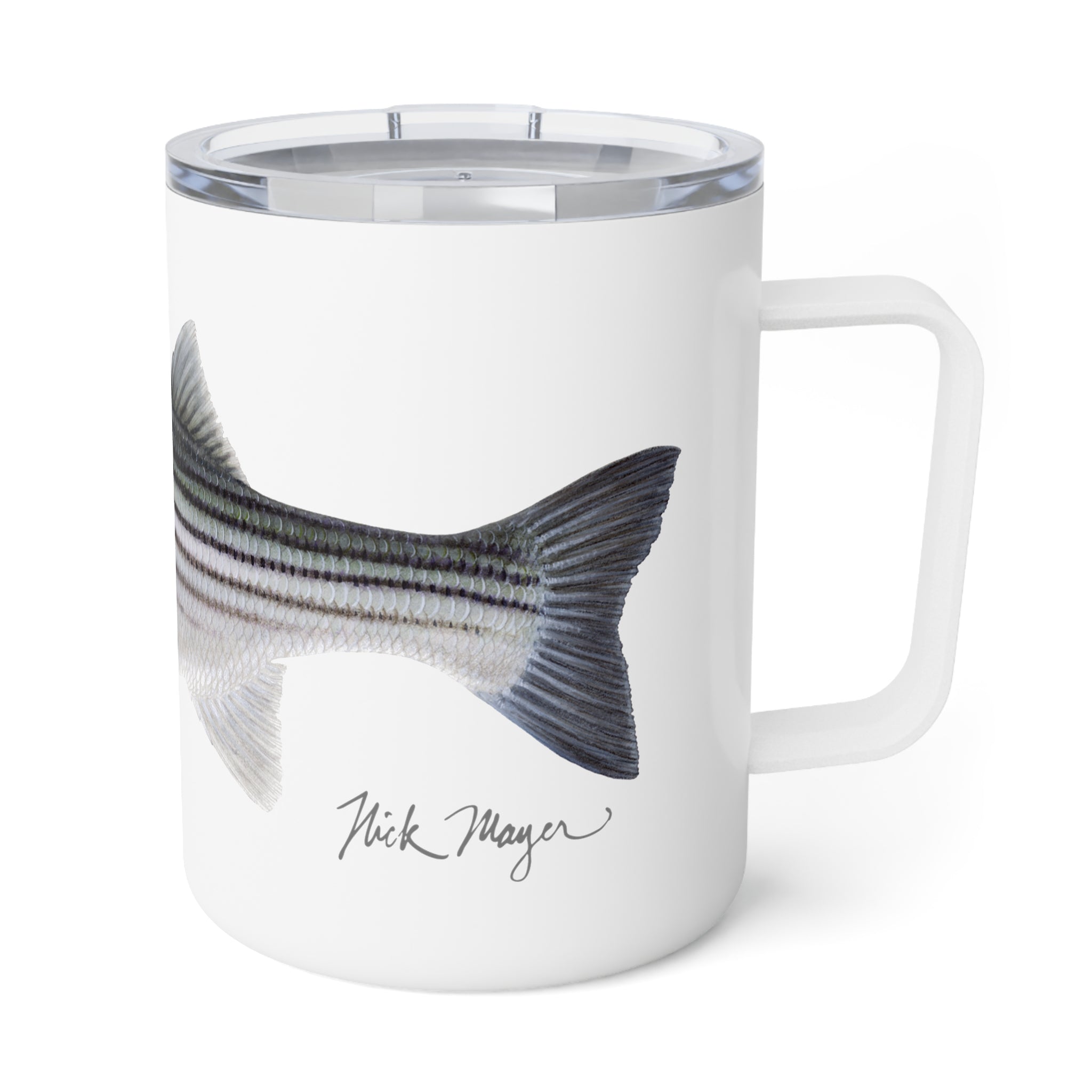 Schoolie Striper Steel Insulated Mug, 10oz