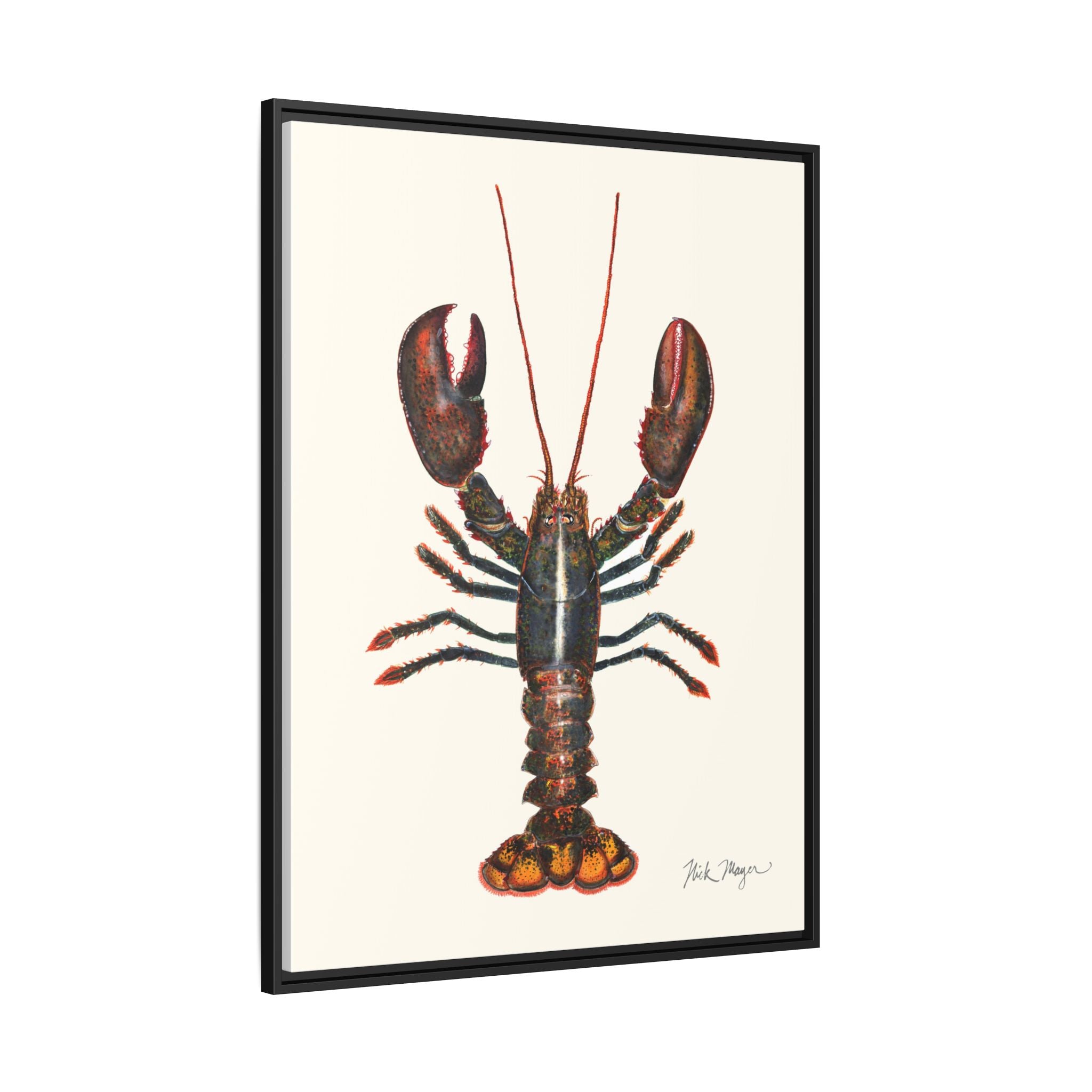 Northern Lobster Framed Canvas Print Printify
