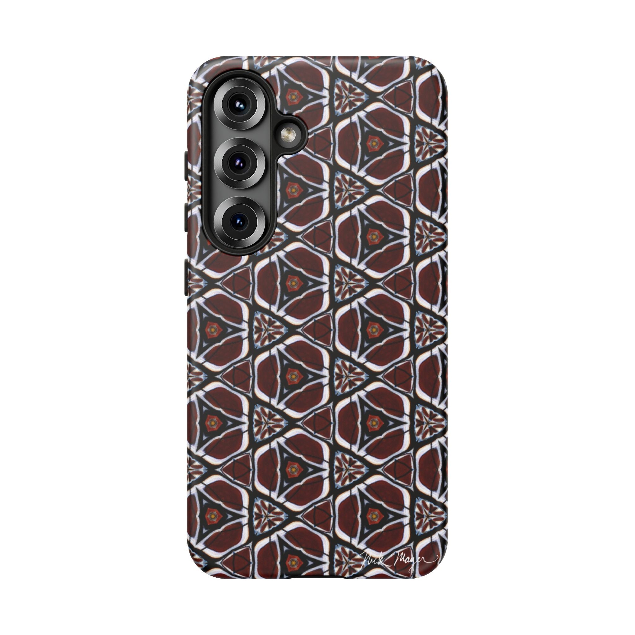 Maroon Butterfly Pattern Phone Case (Samsung)