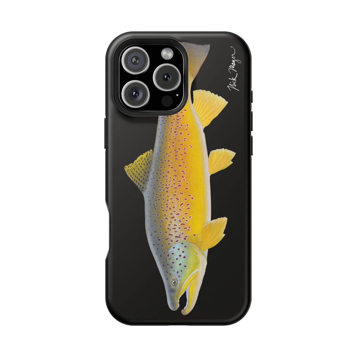 Brown Trout 3 Black MagSafe iPhone Case Printify