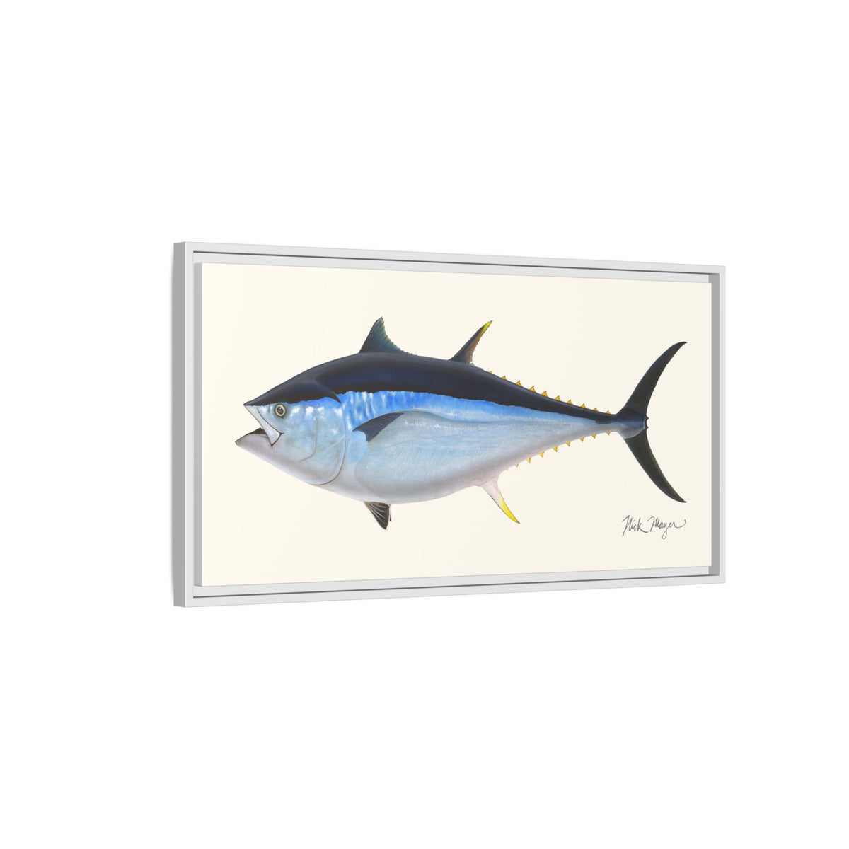 Giant Bluefin Tuna 2 Framed Canvas Print Printify