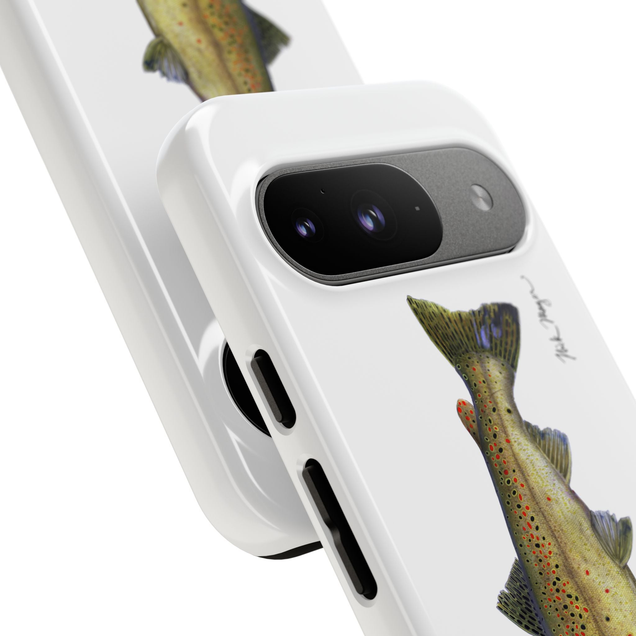 Brown Trout White Phone Case (Samsung)